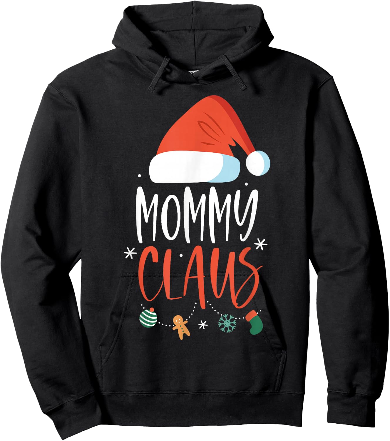 Mommy Claus Funny Family Christmas Couples Santa Xmas Hoodie - Hoodie | Black