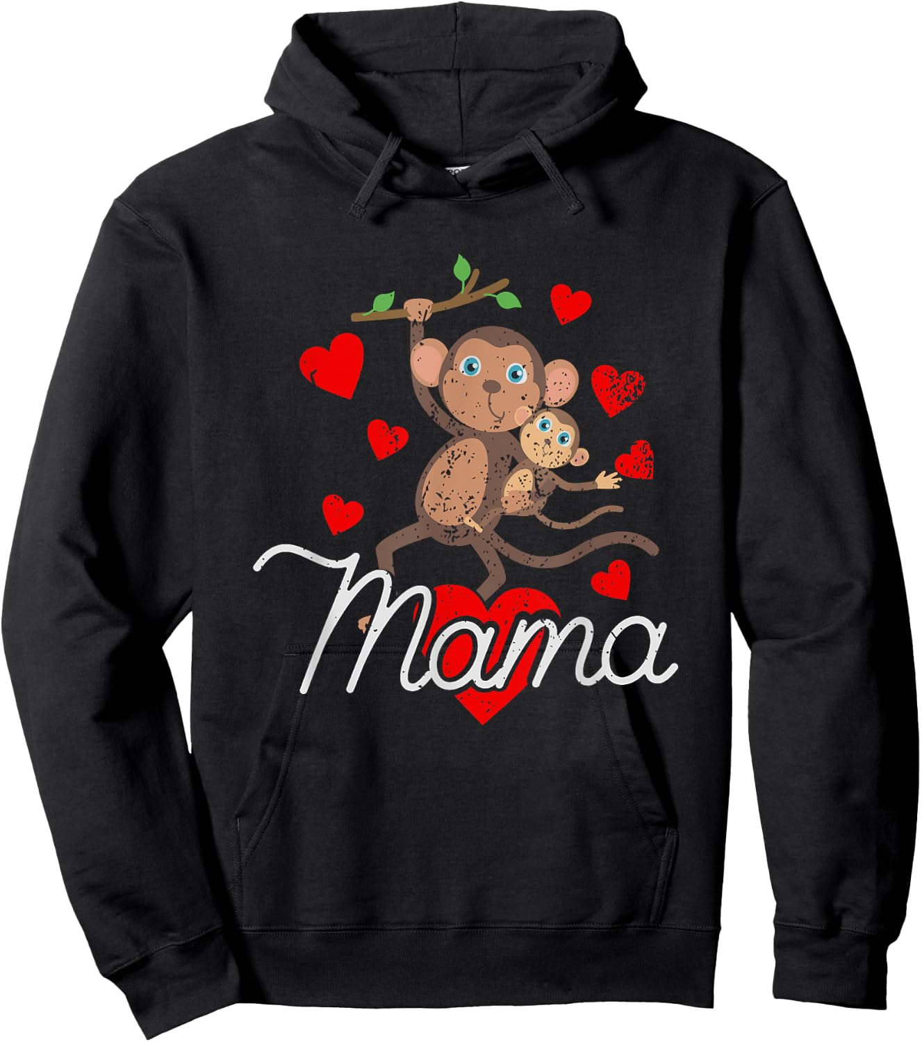 Mama monkey Hoodie - Hoodie | Black