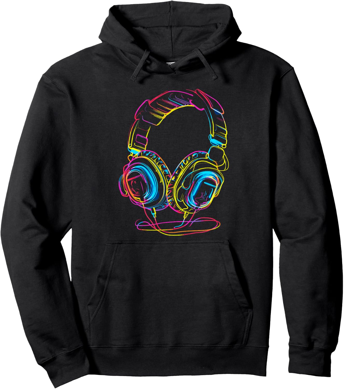 Headphones Music DJ Hip Hop Audio Hoodie - Hoodie | Black