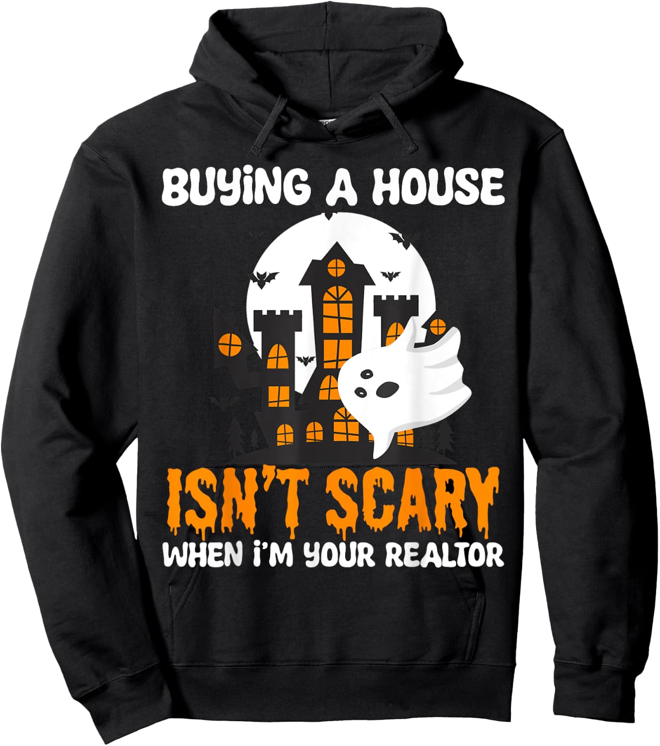 Funny Real Estate Agent Halloween Costumes Spooky Realtor Hoodie - Hoodie | Black