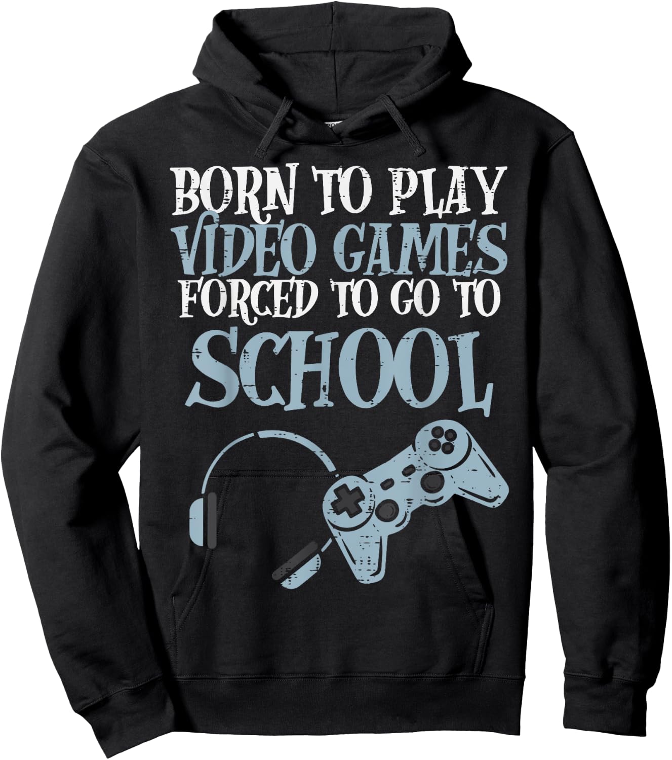 Gamer Born Play Video Game Fun Gaming Men Boys Kids Youth Hoodie - Hoodie | Black
