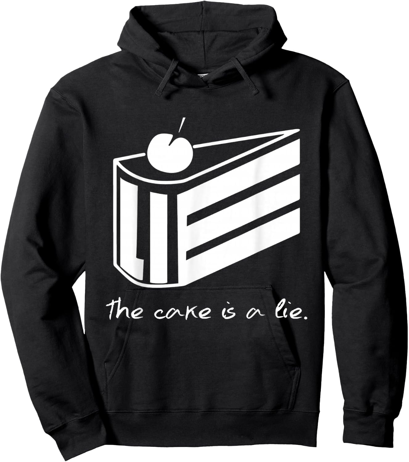 The Cake Is A Lie Portal - -Adults, Black, S Hoodie - Hoodie | Black