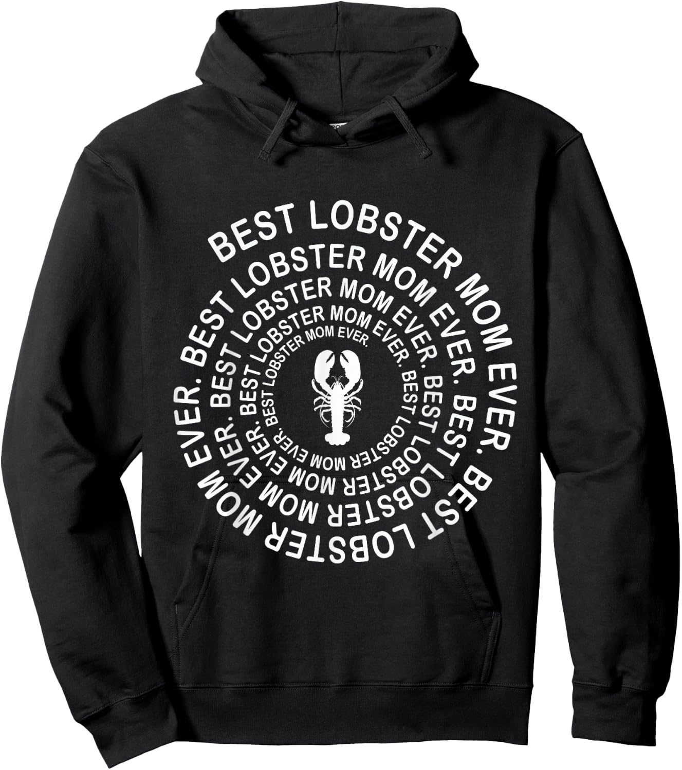 Funny Lobster Mom Spiral Girls Mother's Day Hoodie - Hoodie | Black