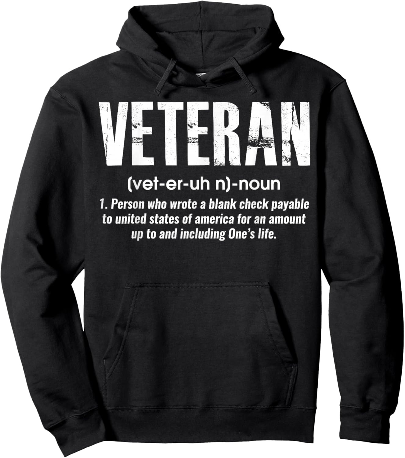 Veteran noun Hoodie - Hoodie | Black