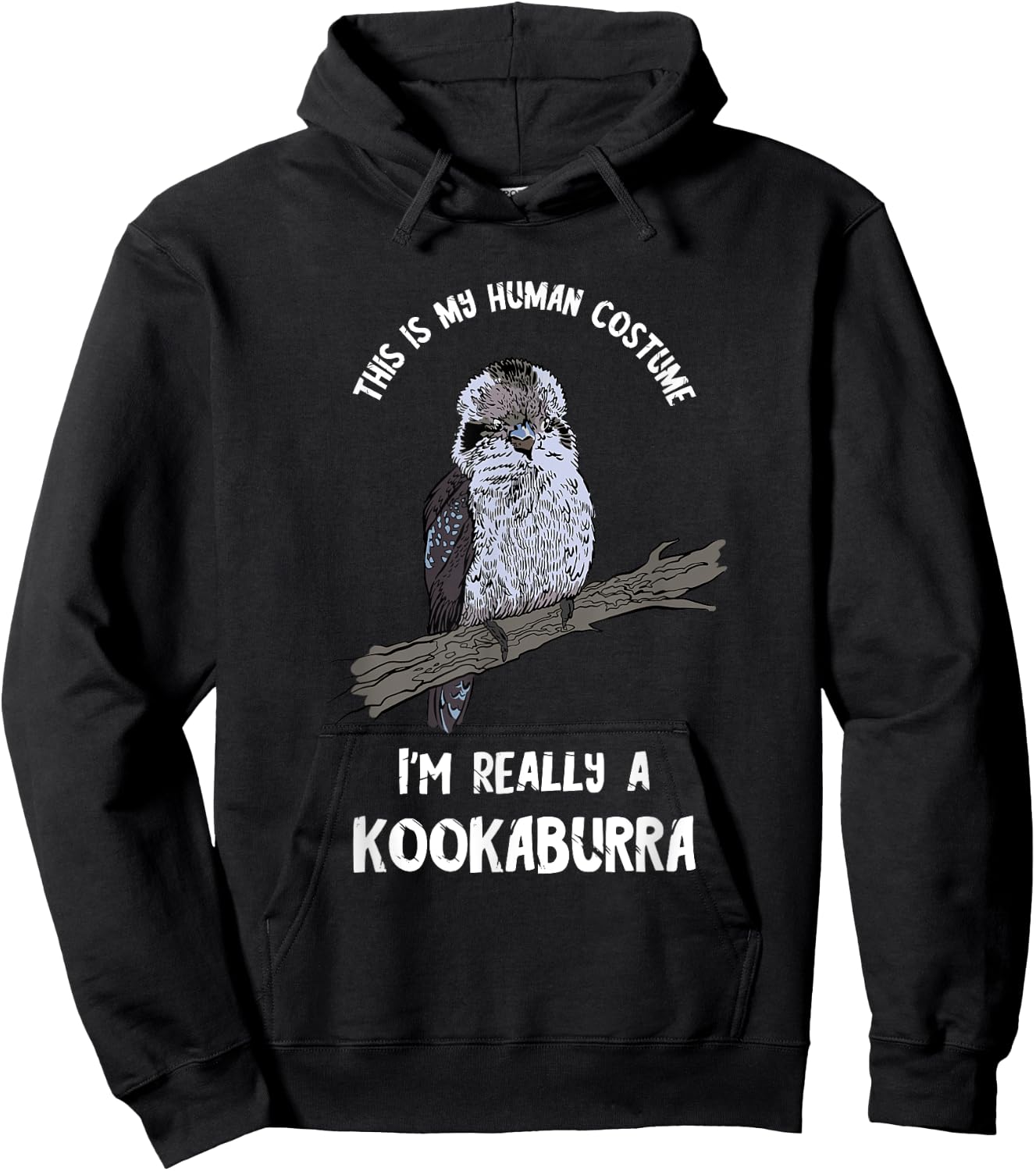 Kookaburra Bird Human Costume Laughing Bird Ornithology Hoodie - Hoodie | Black