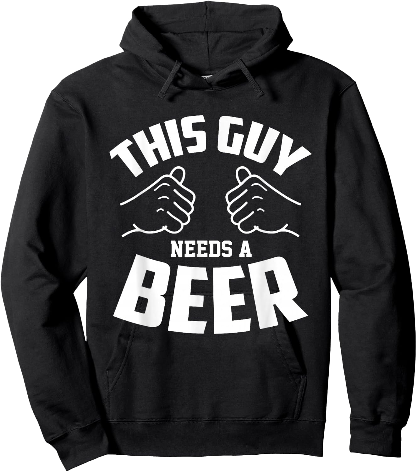 Funny Guy Needs Beer Alcohol Lover Hoodie - Hoodie | Black