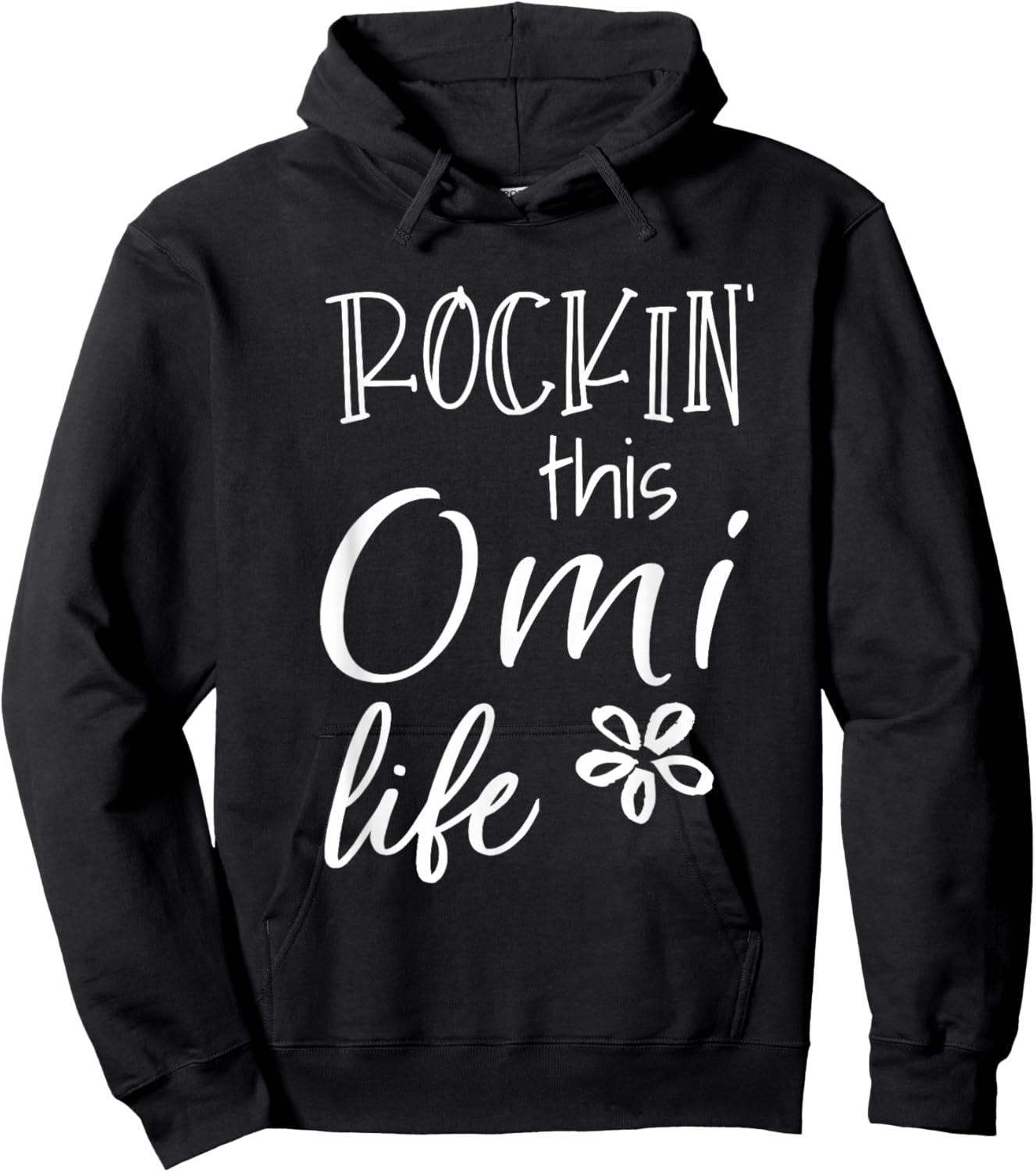 Rockin This Omi Life Belgium Belgian Flemish Grandma Hoodie - Hoodie | Black