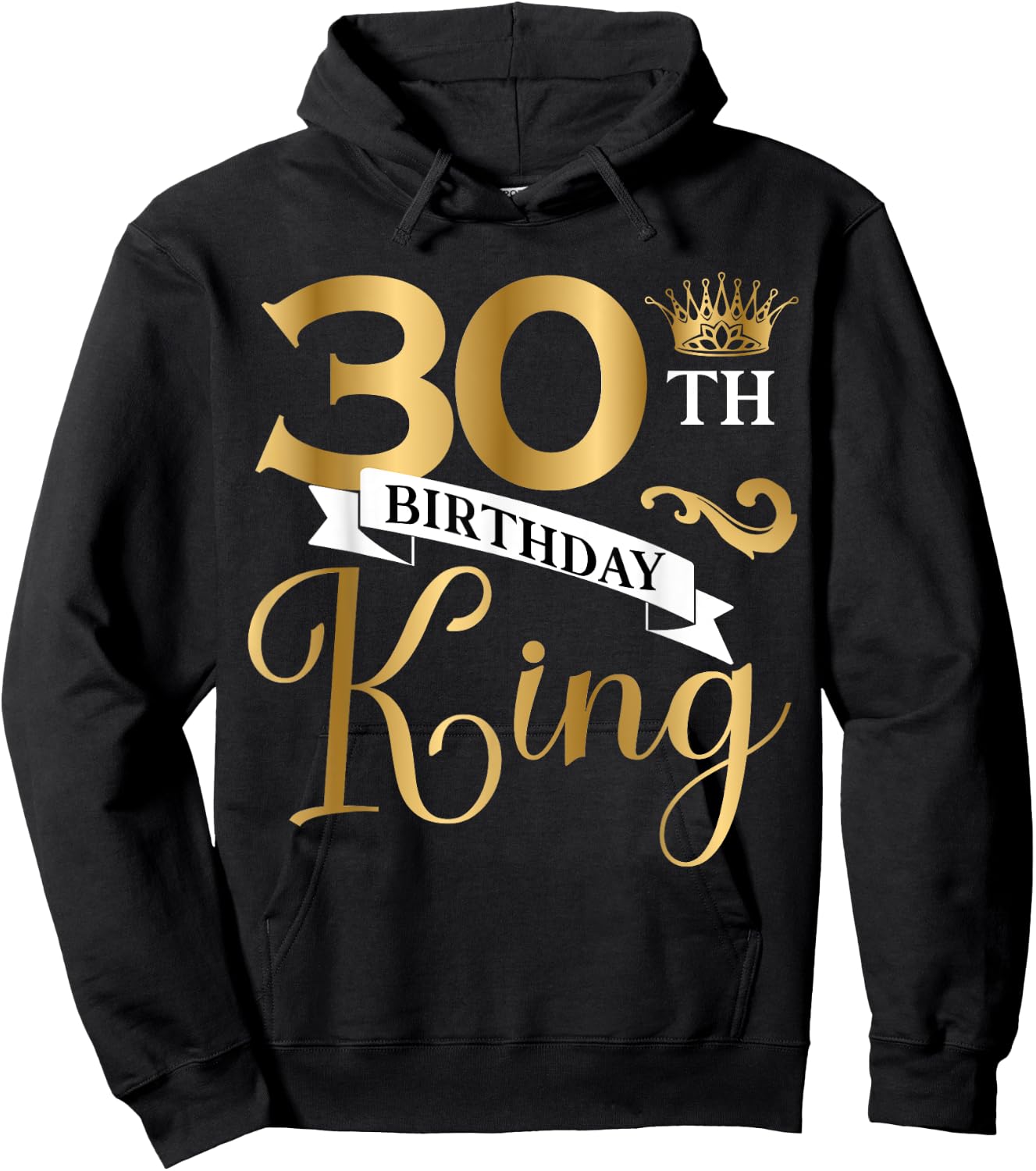 30 Year Old Birthday King Husband 30th B-Day Family Matching Hoodie - Hoodie | Black