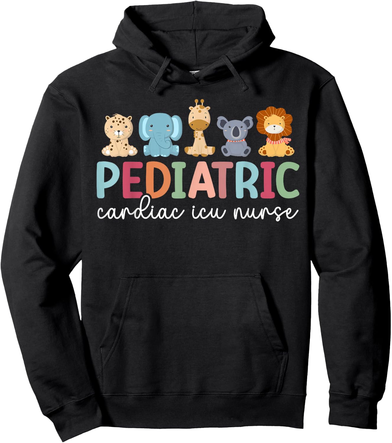 PCICU Nurse Pediatric Cardiac Intensive Care Unit Hoodie - Hoodie | Black