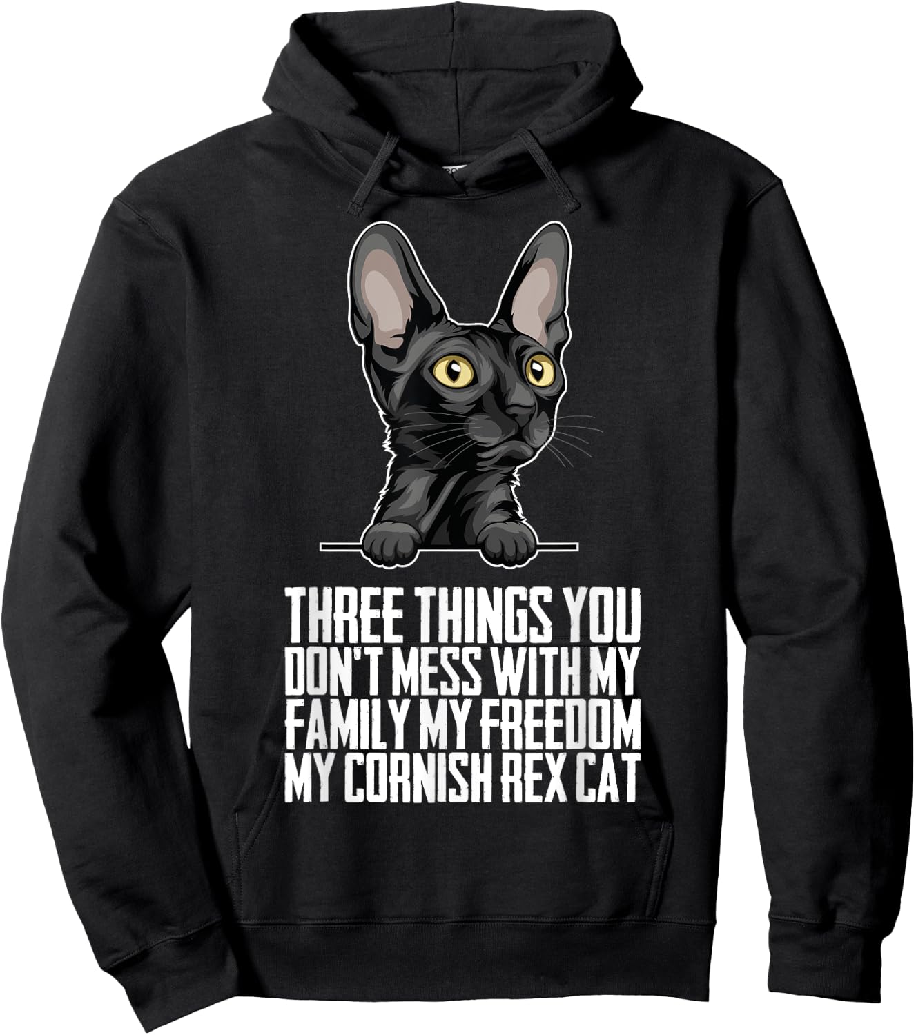 Cornish Rex mom - Cornish Rex dad - Cornish Rex cat Hoodie - Hoodie | Black
