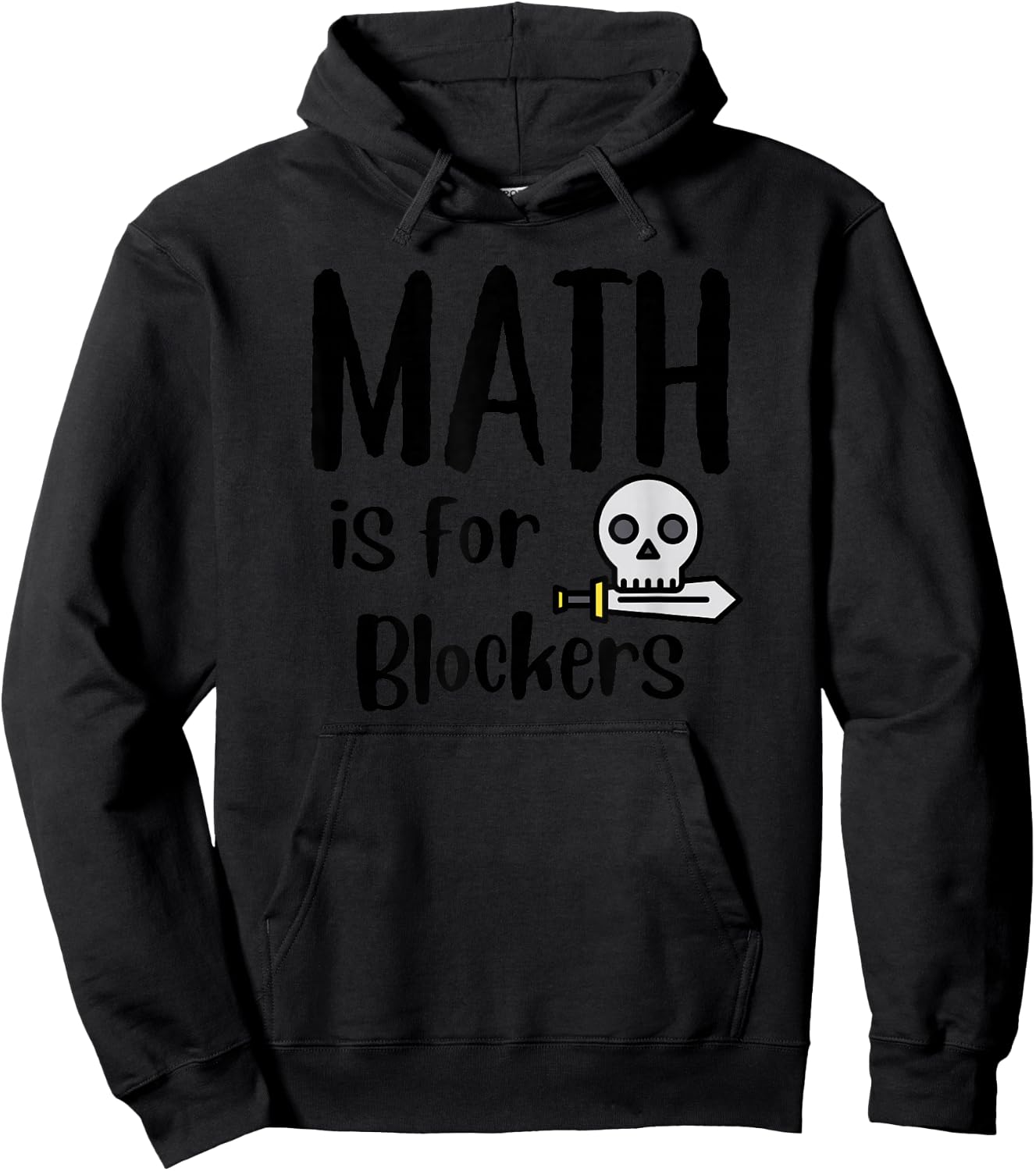 MTG Card Game Funny Fun Commander Math is For Blockers Hoodie - Hoodie | Black