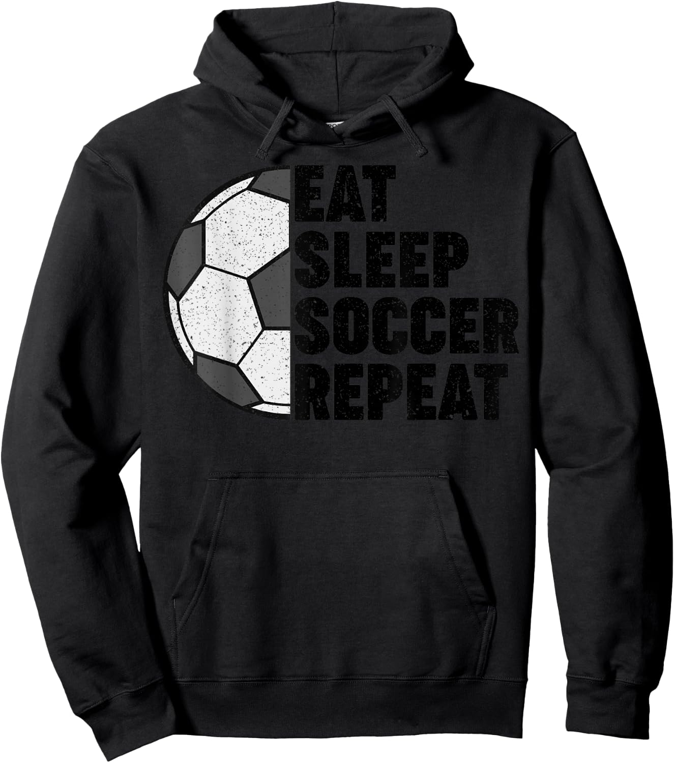 Eat Sleep Soccer Repeat Teens Girls Boys Kids Men Women Hoodie - Hoodie | Black