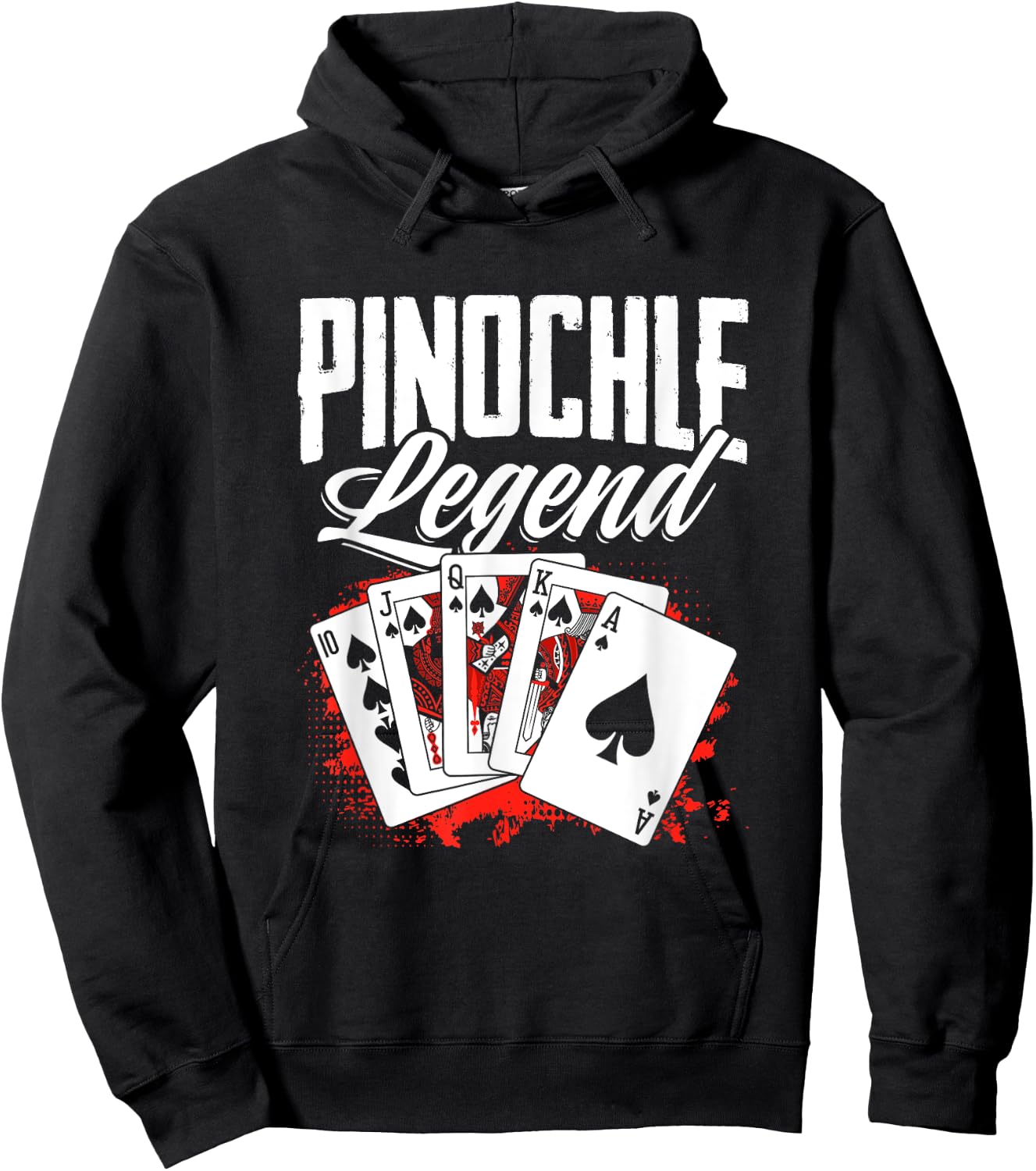 Pinochle Legend - Funny Pinochle Card Game Pinochle Hoodie - Hoodie | Black