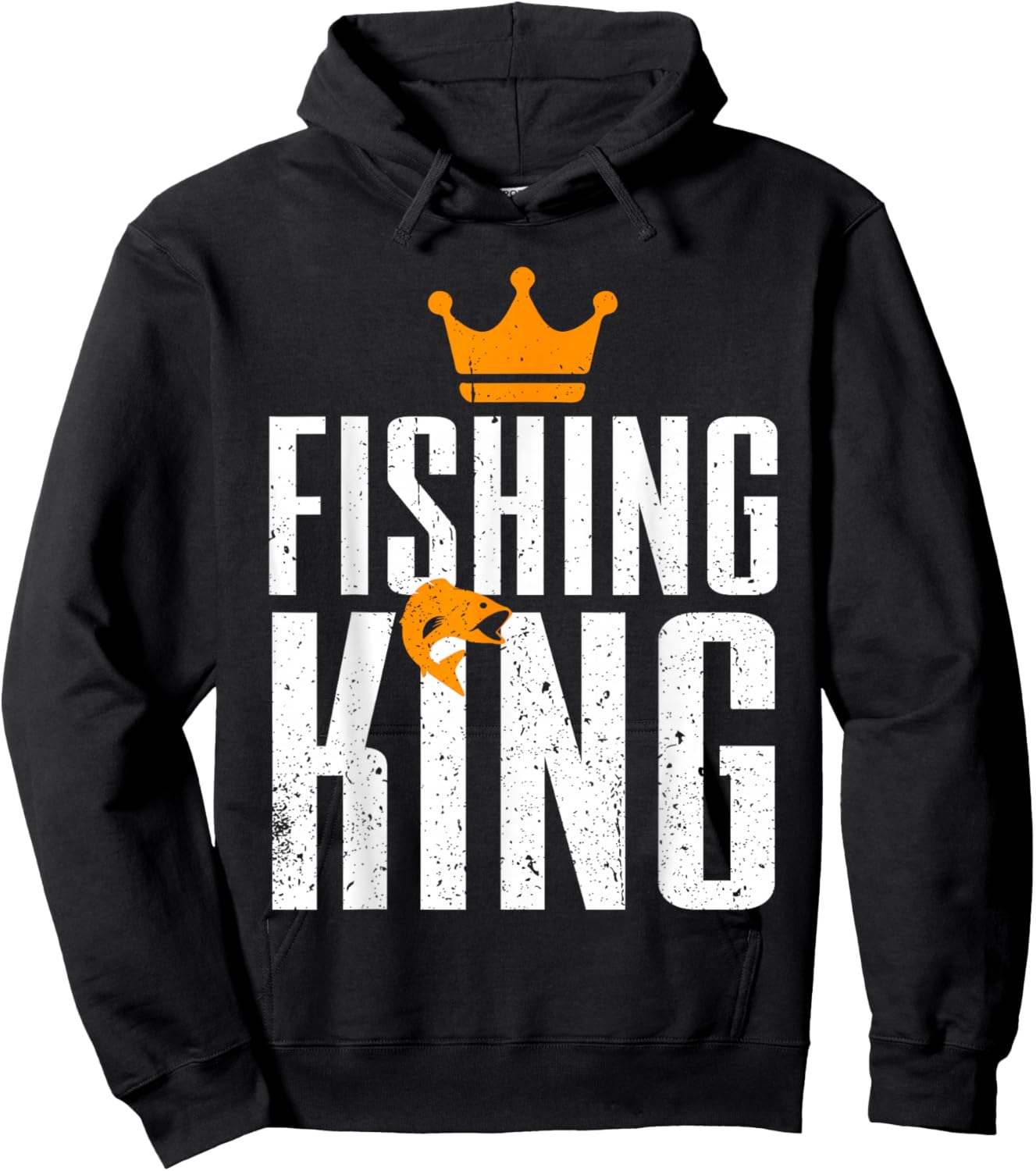 Fishing King Funny Fisherman Aquatic Enthusiast Men Hoodie - Hoodie | Black