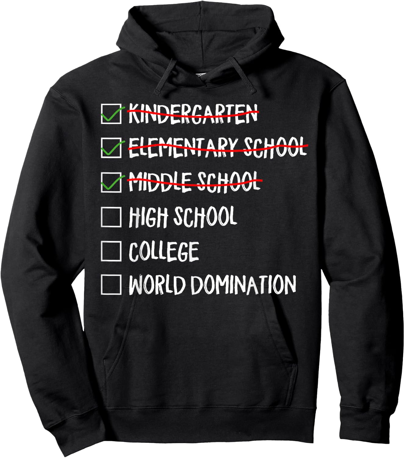 Kindergarten Elementary School Middle School 2025 Graduation Hoodie - Hoodie | Black