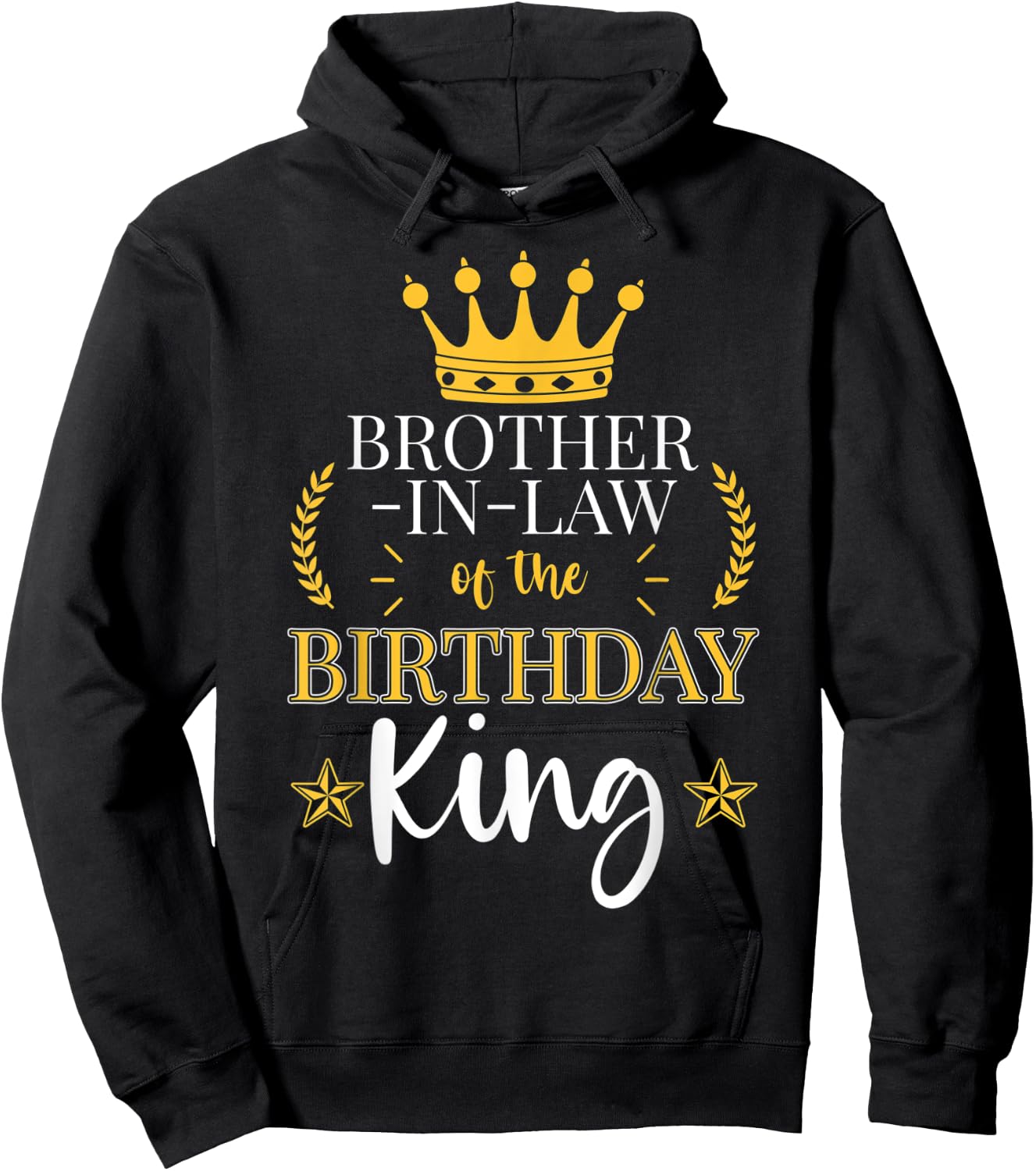 Brother-In-Law of the Birthday King Theme Party Bday Hoodie - Hoodie | Black