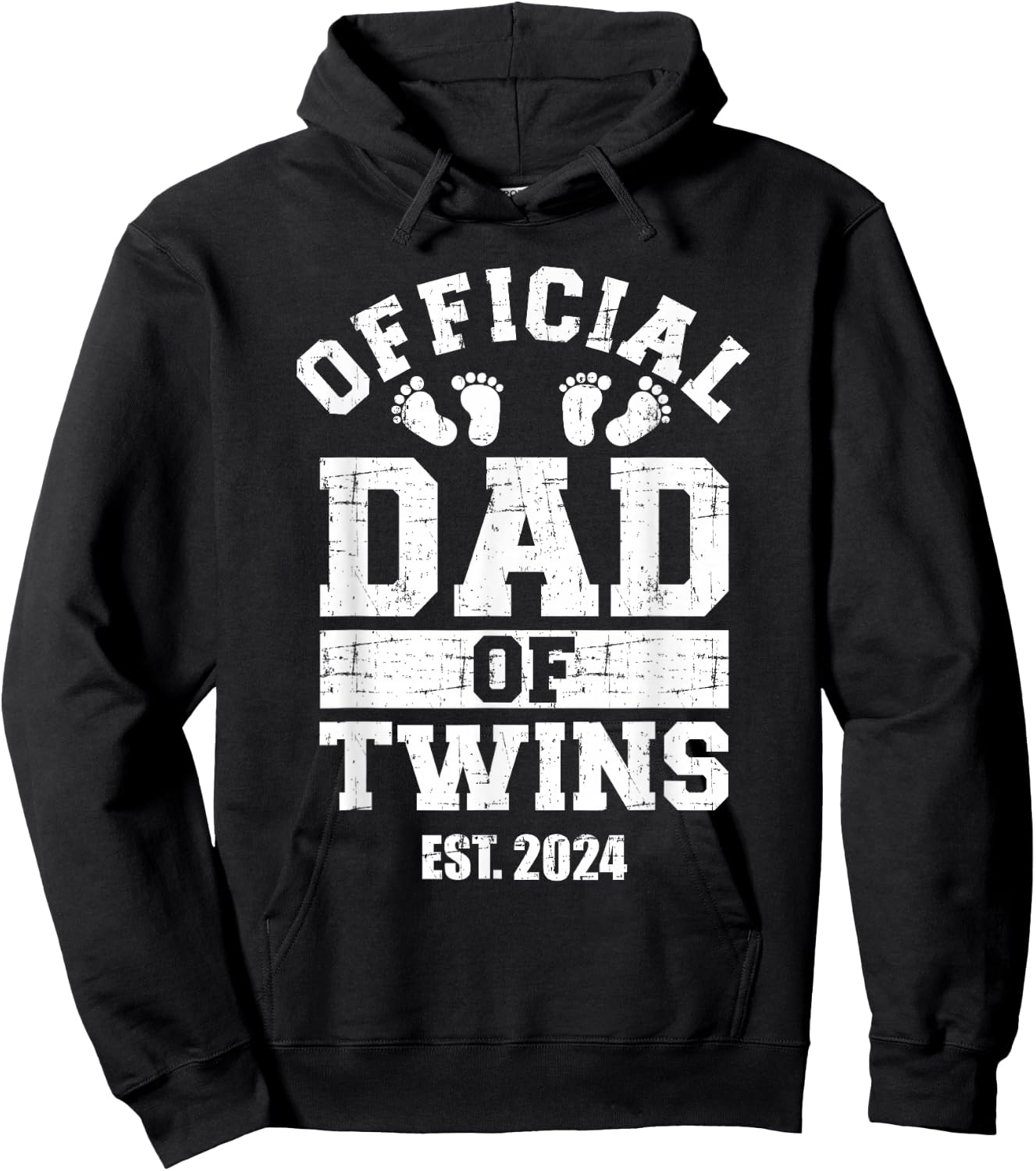 Official dad of twins 2024 Hoodie - Hoodie | Black