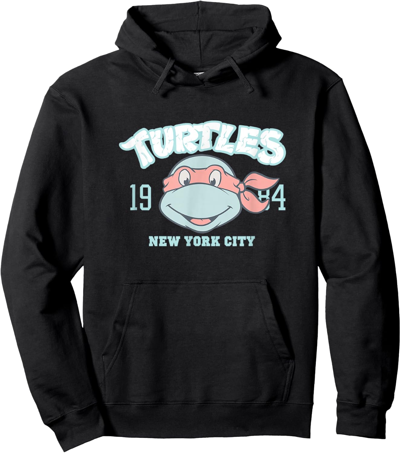 Teenage Mutant Ninja Turtles Raphael 1984 NYC Collegiate Hoodie - Hoodie | Black