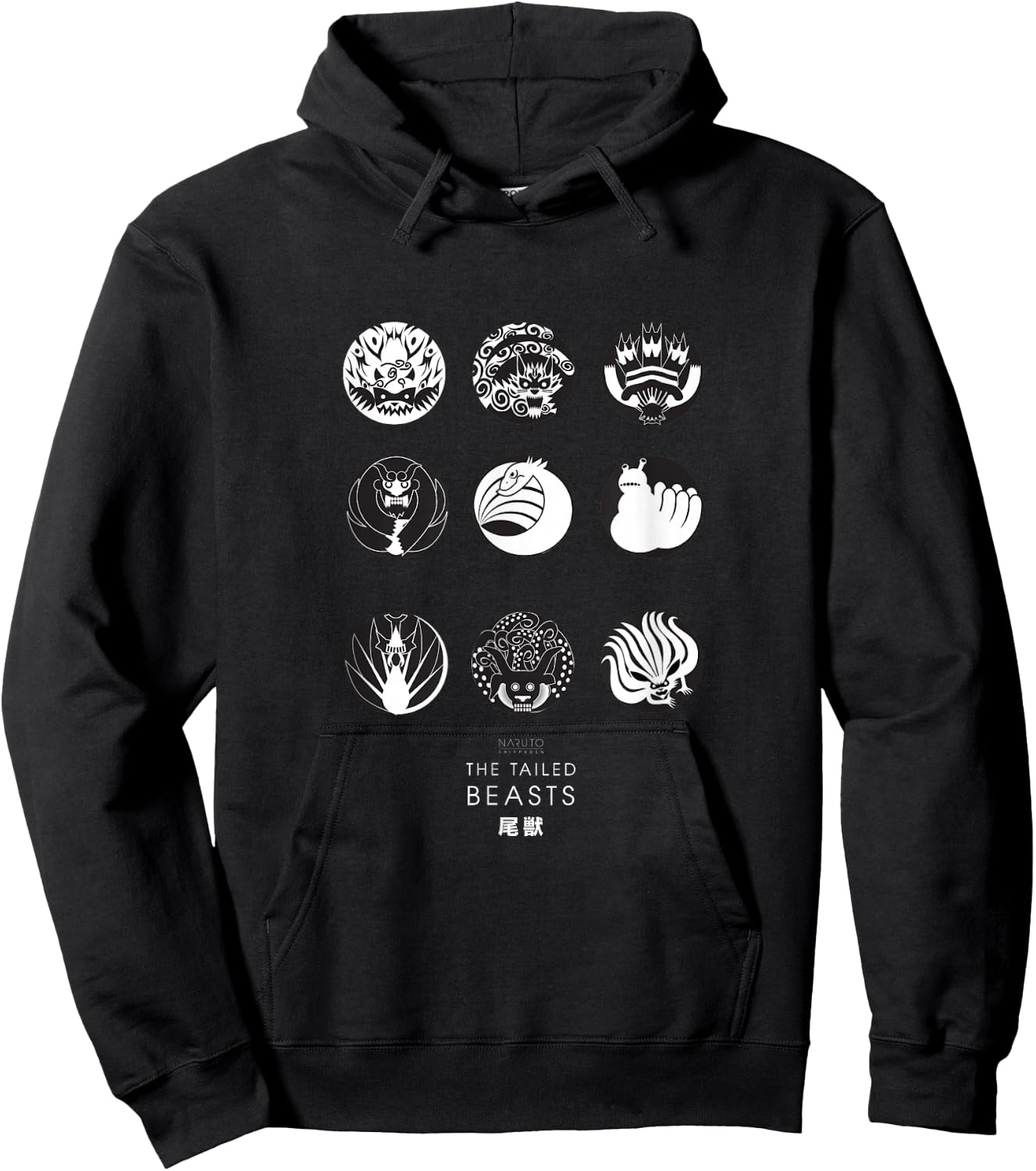 Naruto Anime Cartoon Tailed Beast Hoodie - Hoodie | Black