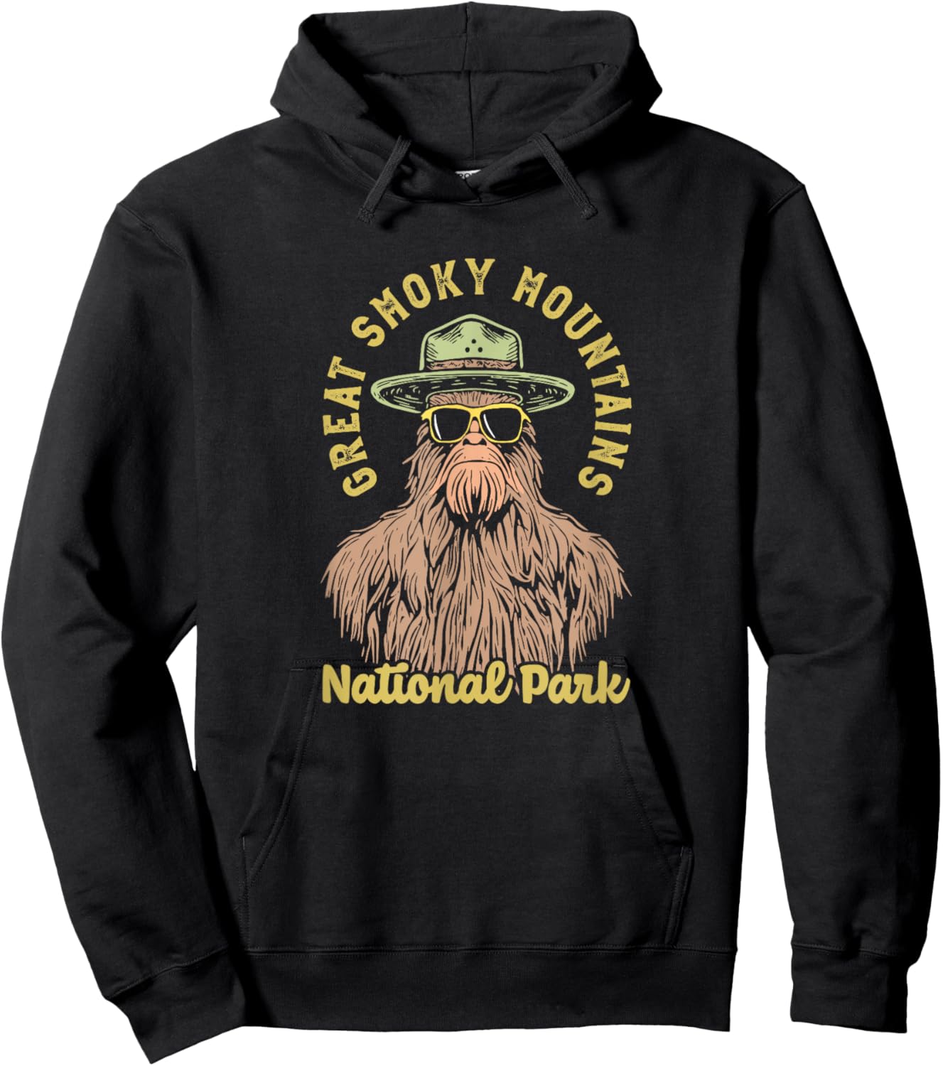 Great Smoky Mountains National Park Sasquatch Ranger Funny Hoodie - Hoodie | Black