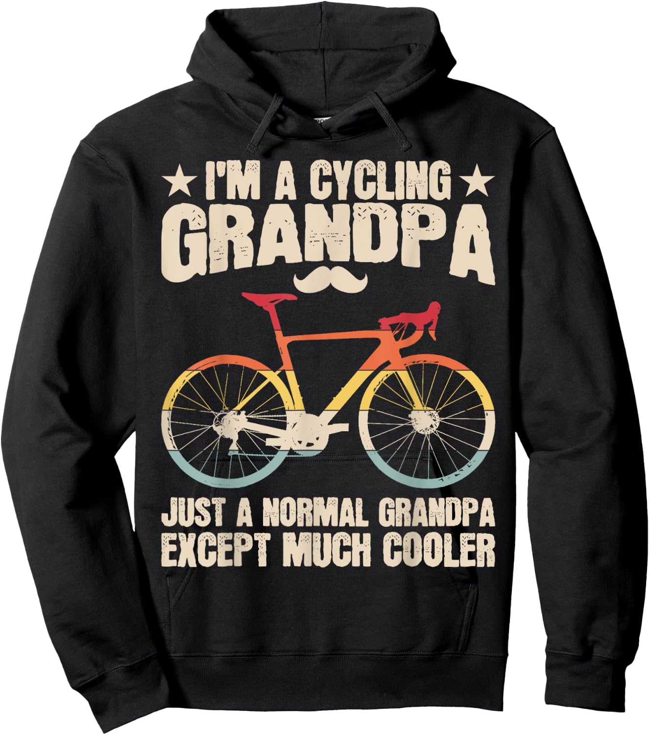 Cycling Grandpa Bicycle Lover Cycle Rider Biking Graphic Hoodie - Hoodie | Black