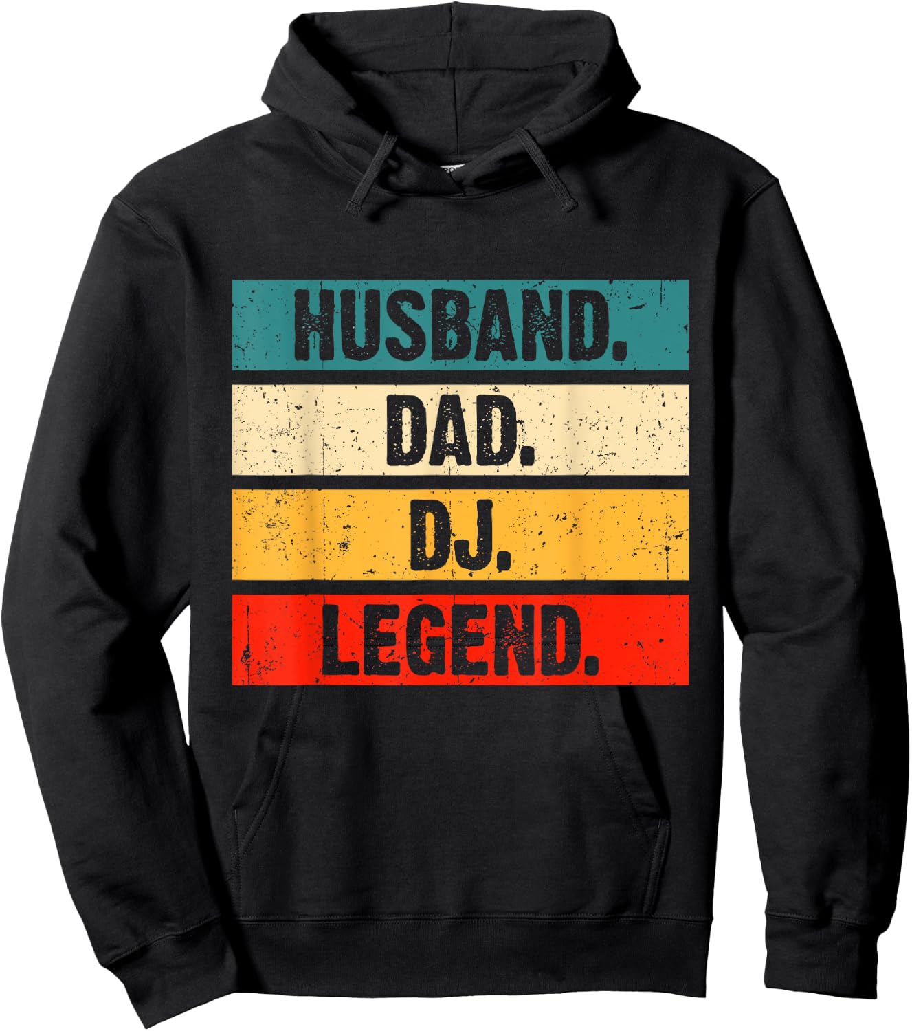 Funny Dj Disc Jockey Music Player Husband Dad Dj Legend Hoodie - Hoodie | Black