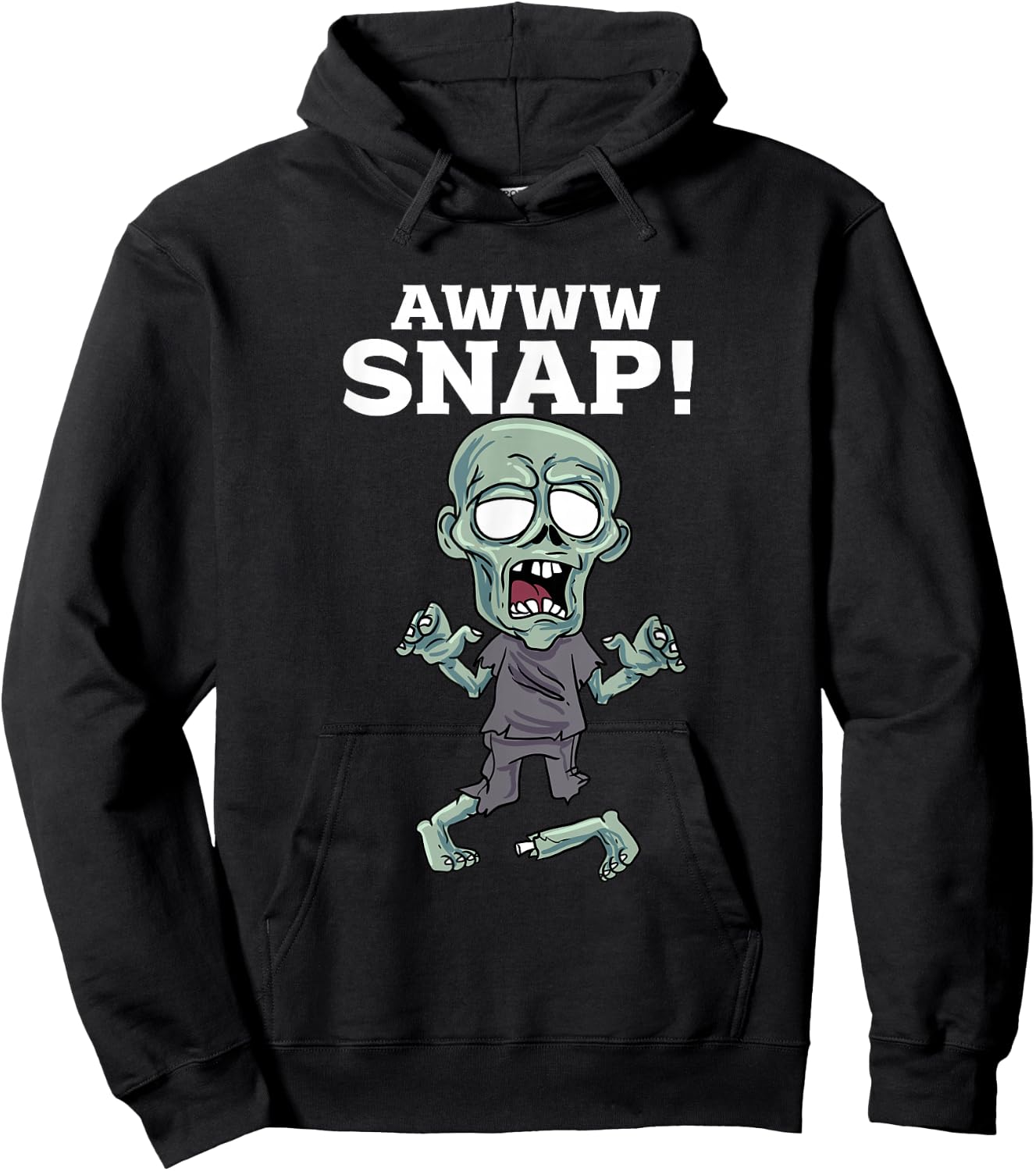 Awwww Snap Zombie Hoodie - Hoodie | Black