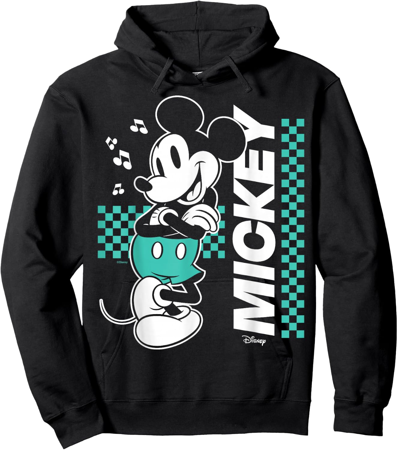 Disney - Mickey Checkered Character Art Hoodie - Hoodie | Black