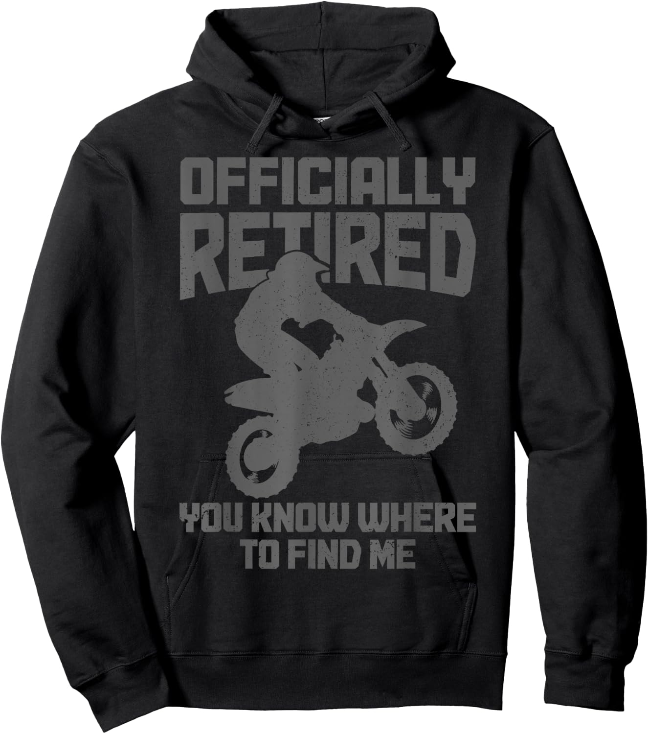 Motocross Retired Funny Retirement MX Dirt Bike Hoodie - Hoodie | Black
