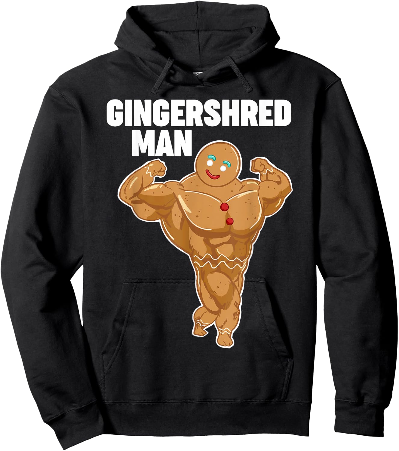 Gingershred man funny Gingerbread man Hoodie - Hoodie | Black