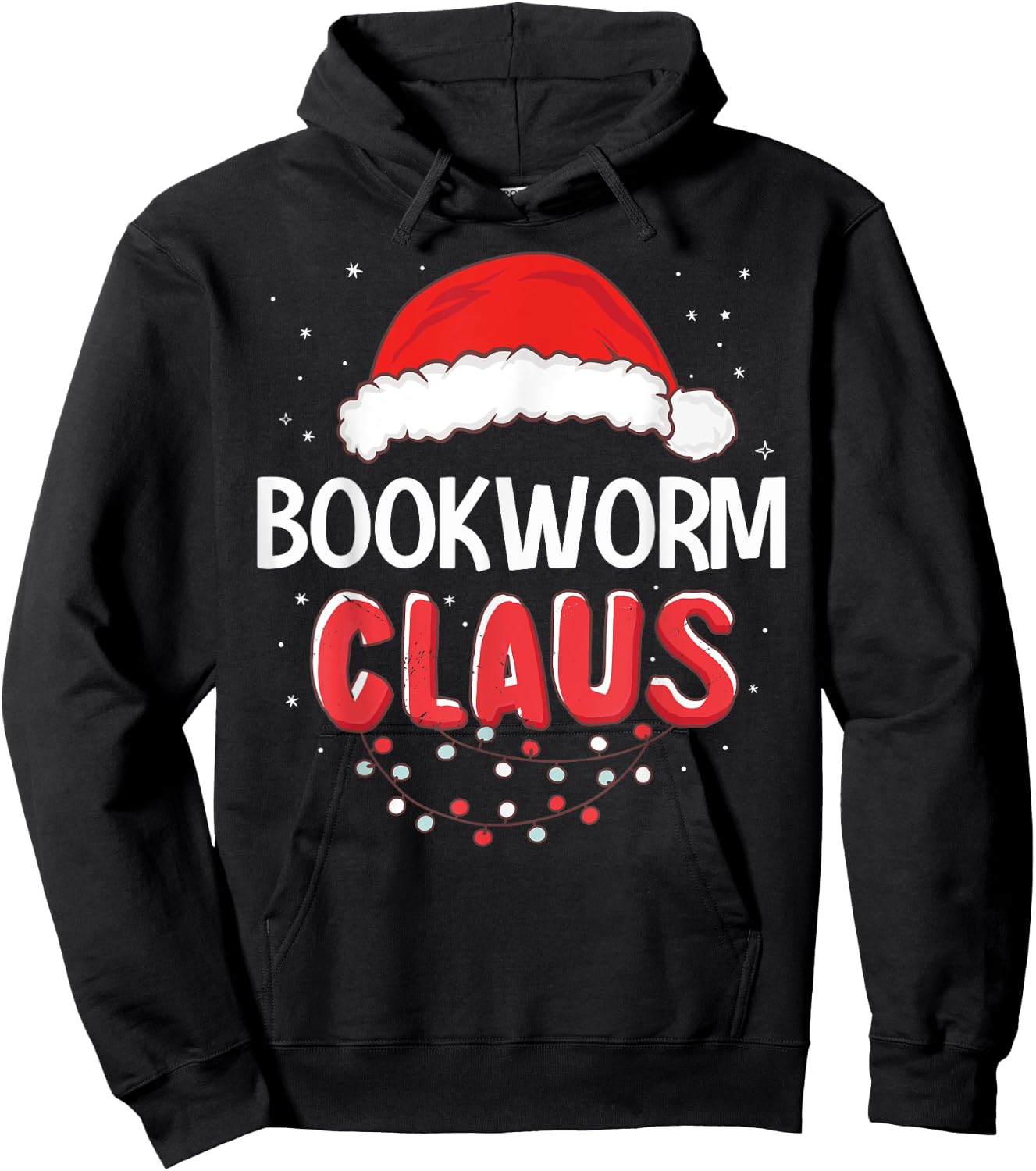 Bookworm Santa Claus Christmas Matching Costume Hoodie - Hoodie | Black