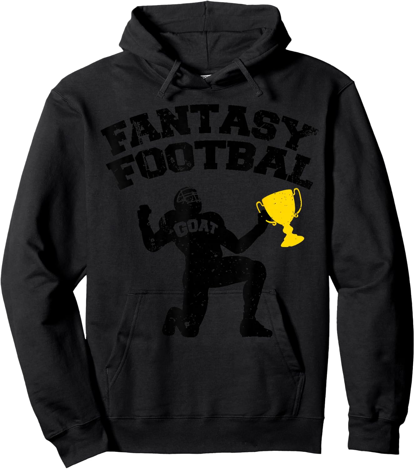 Fantasy Football GOAT Funny Fantasy Football Champion Hoodie - Hoodie | Black