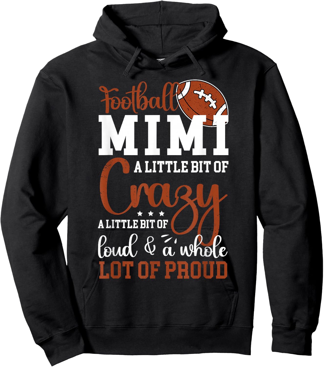 Football Mimi Proud Mimi Of A Football Player Hoodie - Hoodie | Black