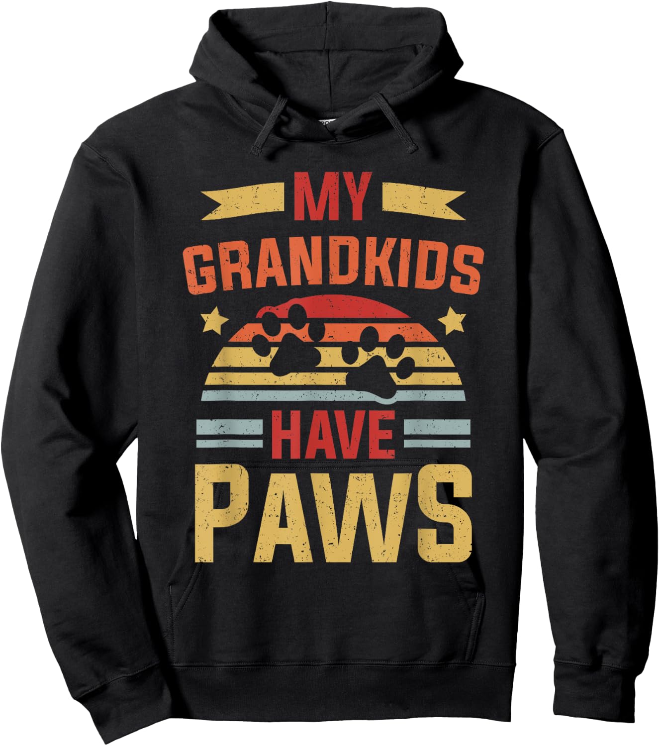 My Grandkids Have Paws Hoodie - Hoodie | Black