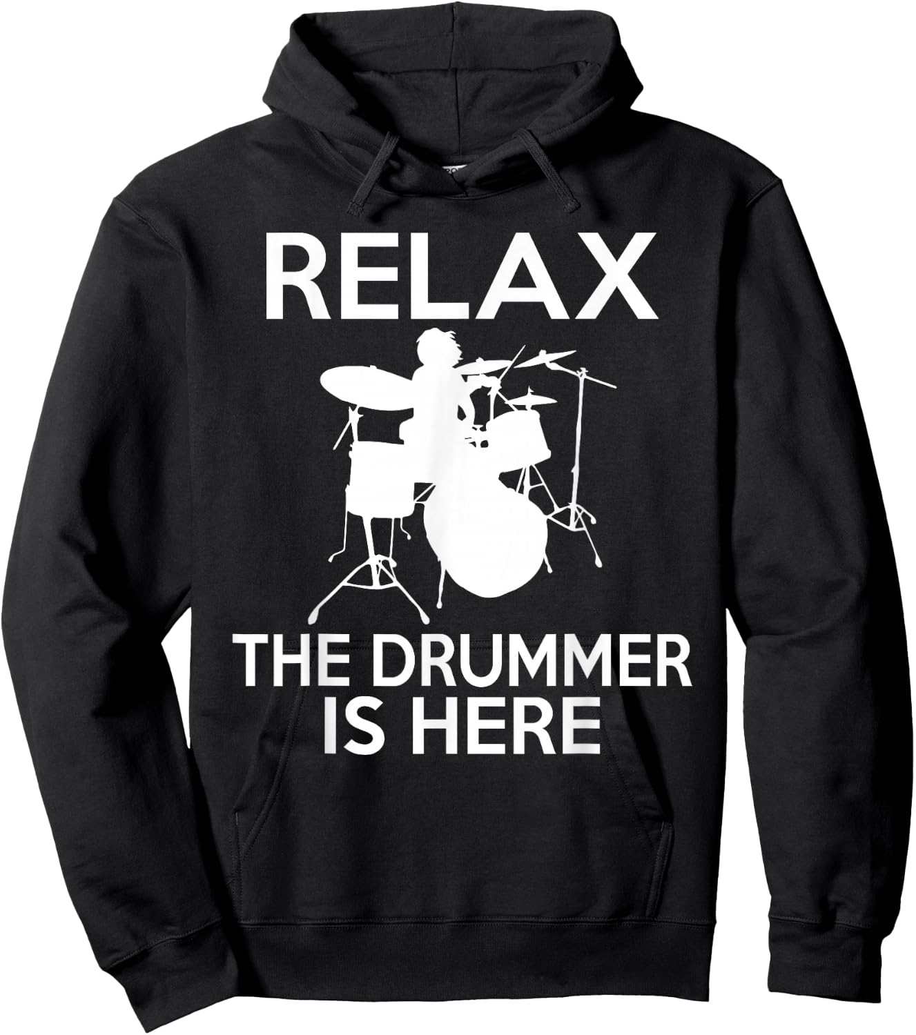 Relax the Drummer is here cool Drummer Hoodie - Hoodie | Black