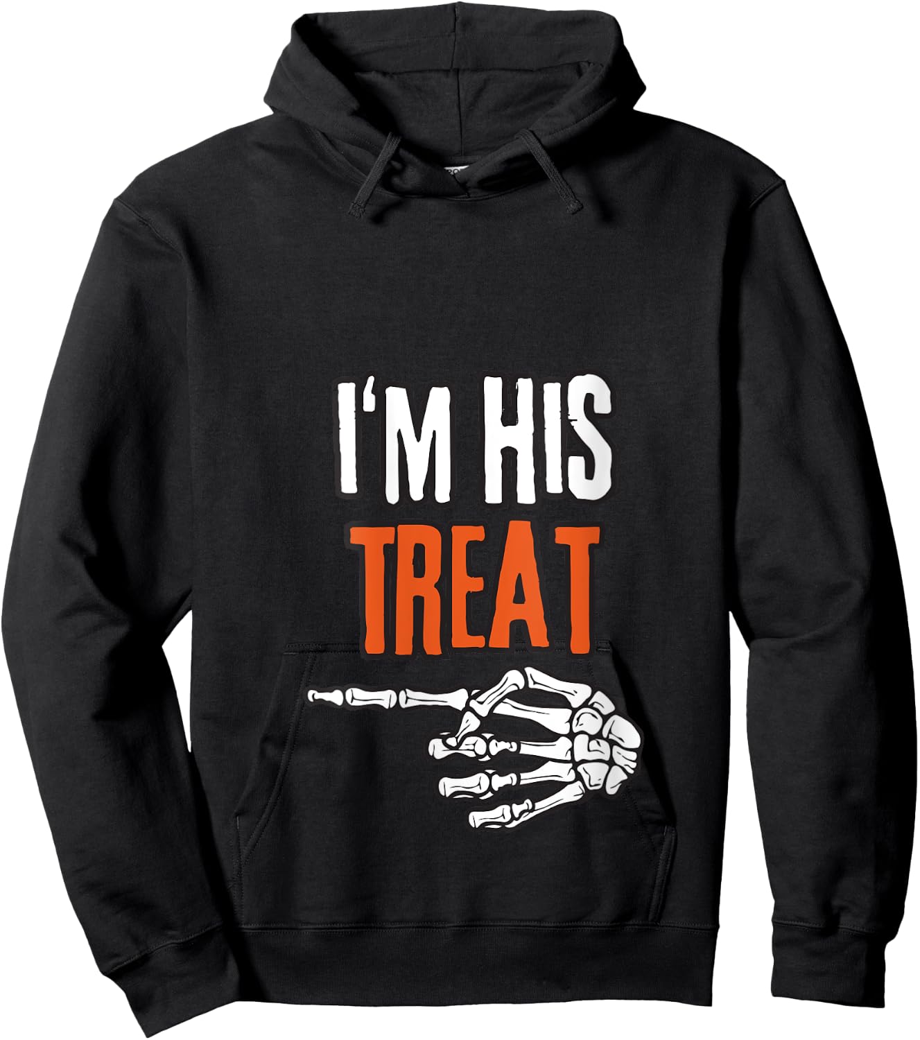 I'm His Treat Hilarious Halloween For Couples Matching V-Neck Hoodie - Hoodie | Black