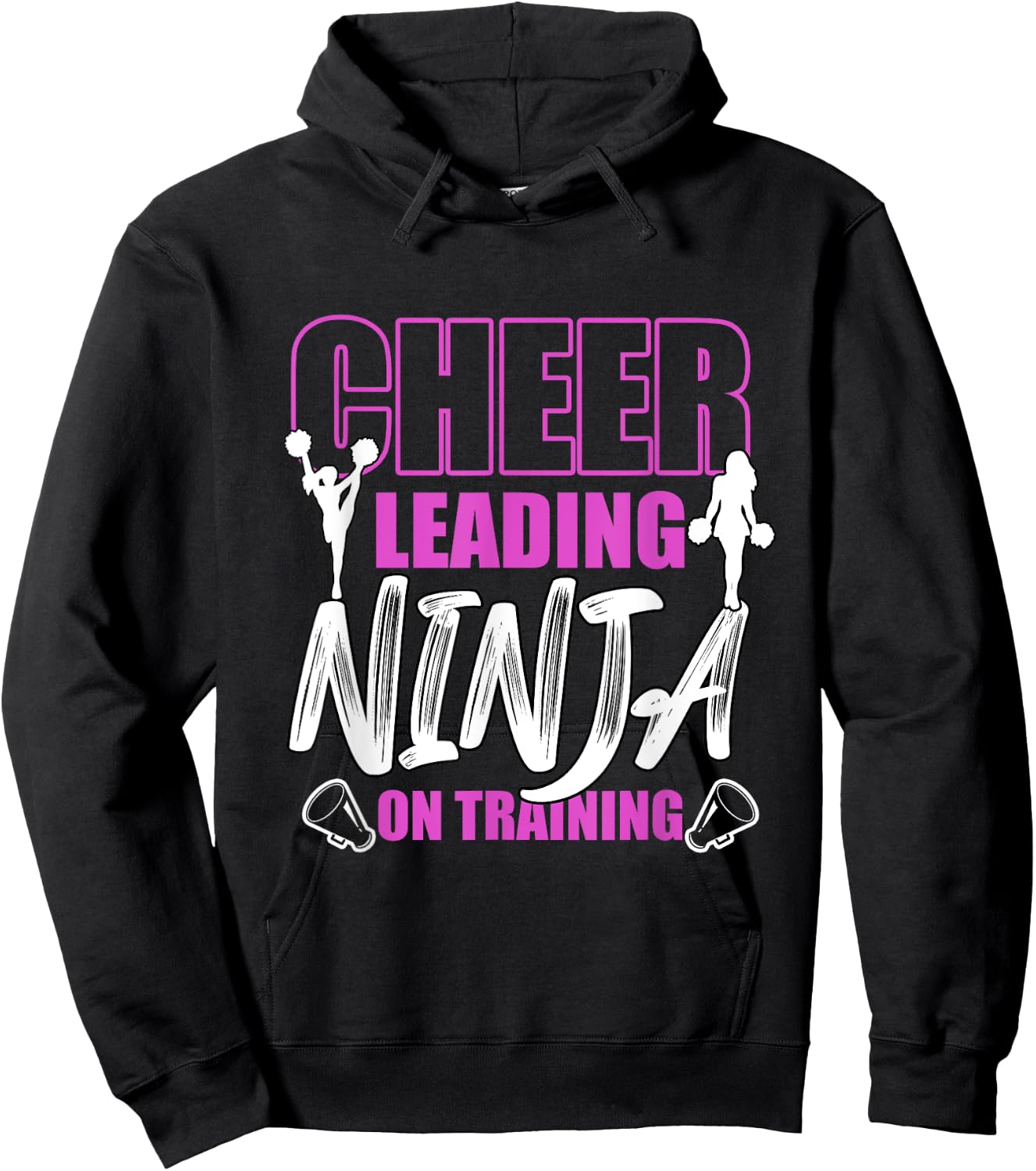Cheerleading Ninja On Training Cheer Dancing Cheerleader Hoodie - Hoodie | Black