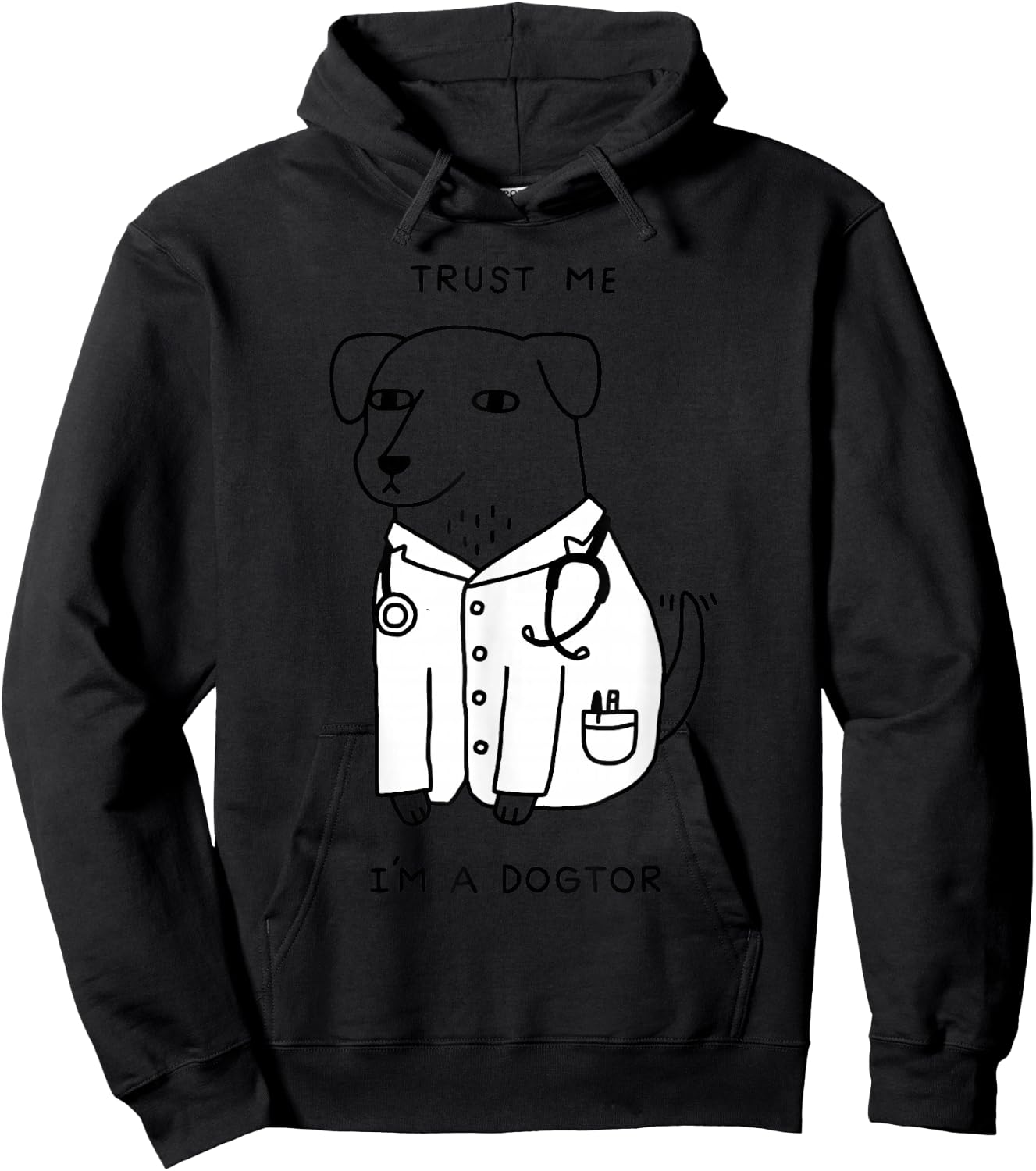 Trust Me I'm A Dogtor Hoodie - Hoodie | Black