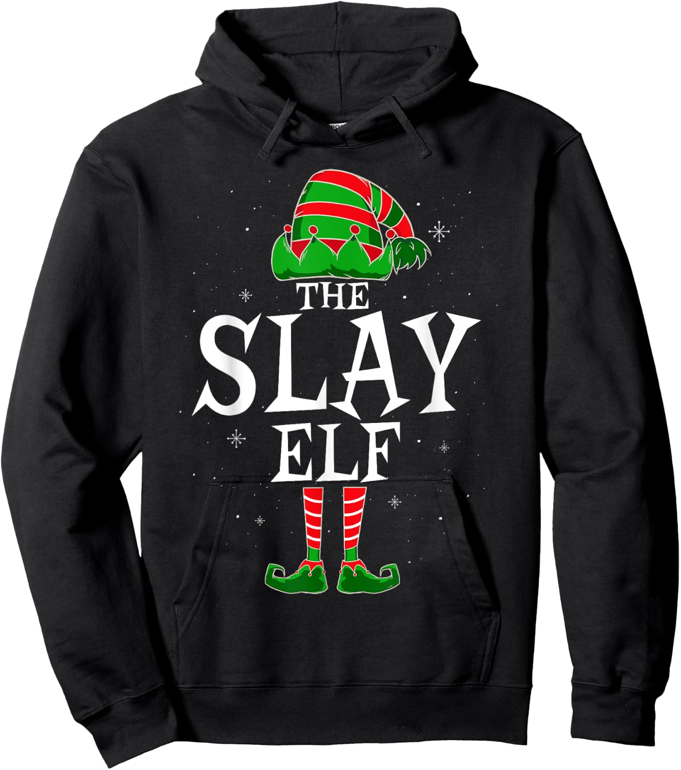 The Slay Elf Group Matching Family Christmas Beautiful Hoodie - Hoodie | Black