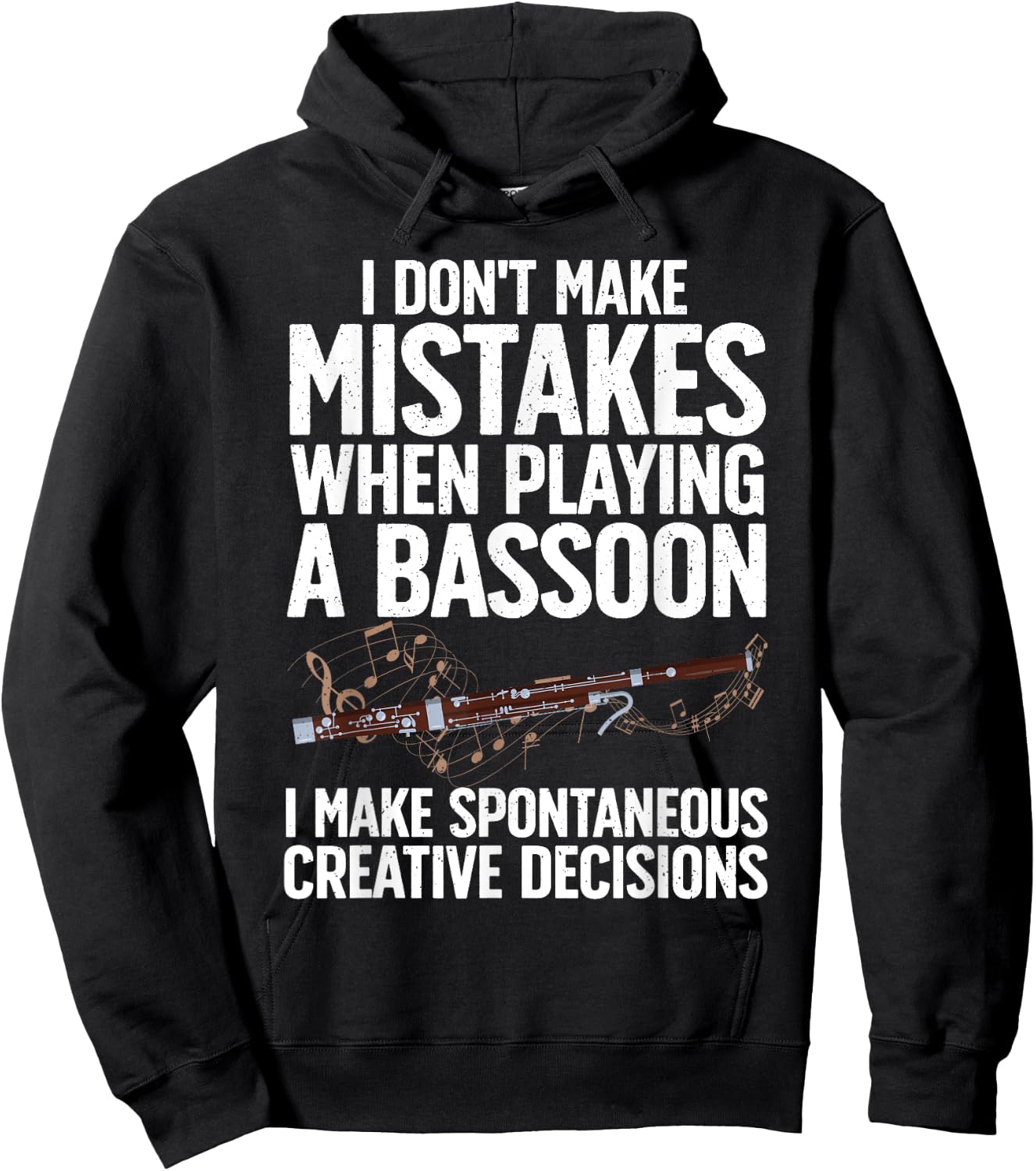 Cool Bassoon Art Women Bassoonist Bassoon Player Hoodie - Hoodie | Black