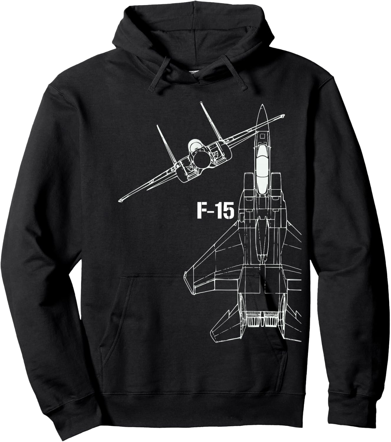 F-15 Eagle Jet Military Stealth Fighter Jet Hoodie - Hoodie | Black