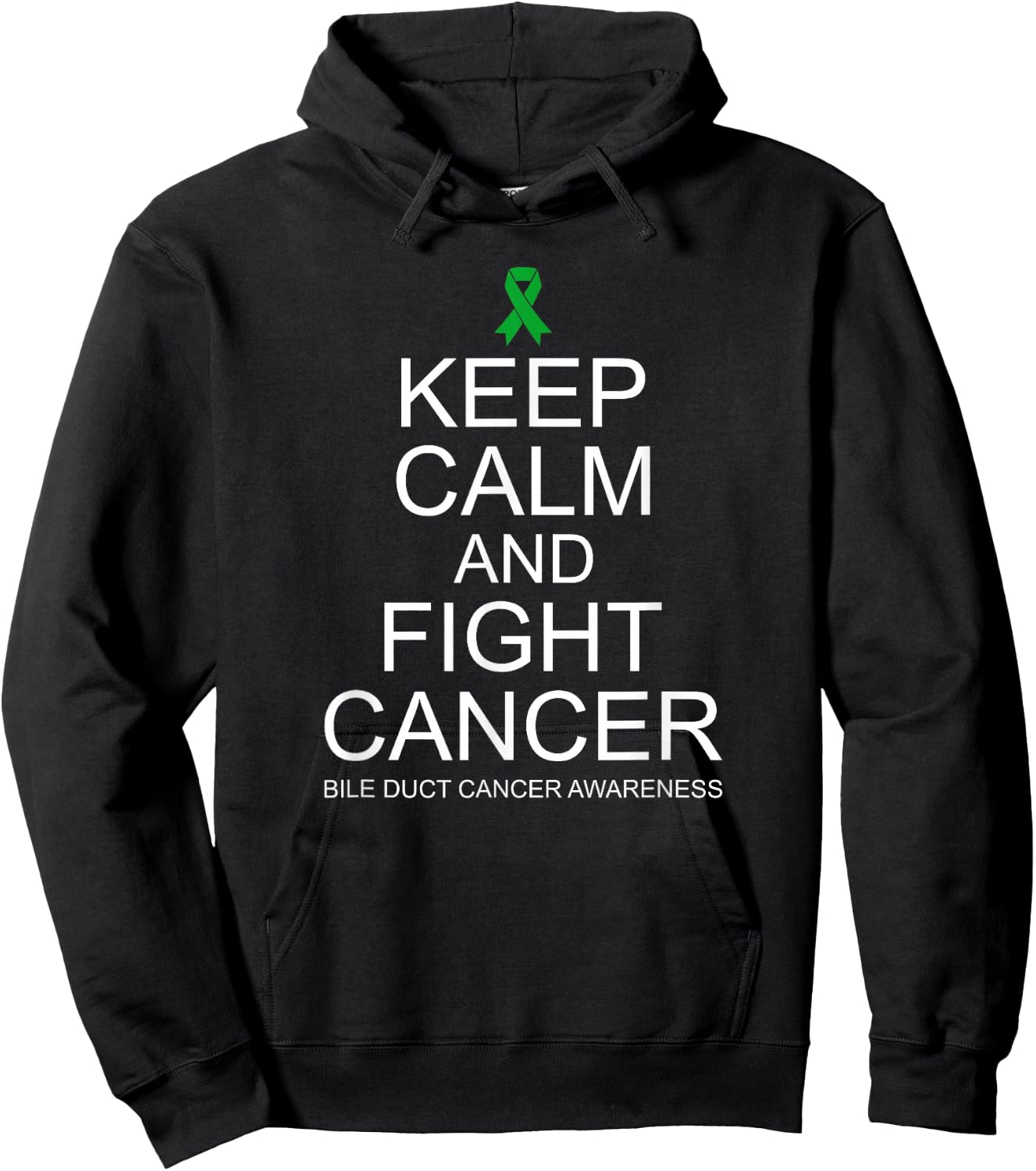 Bile Duct Cancer Keep Calm Fight Cancer Cholangiocarcinoma Hoodie - Hoodie | Black