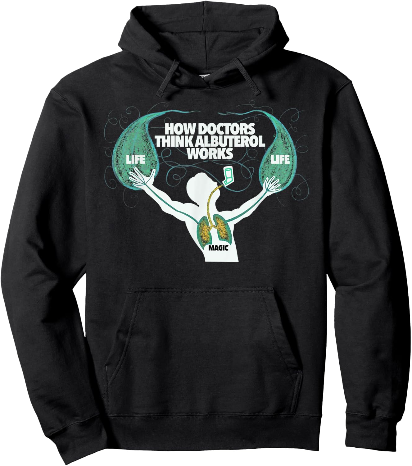 Magical Albuterol Funny Respiratory Therapist Design Hoodie - Hoodie | Black