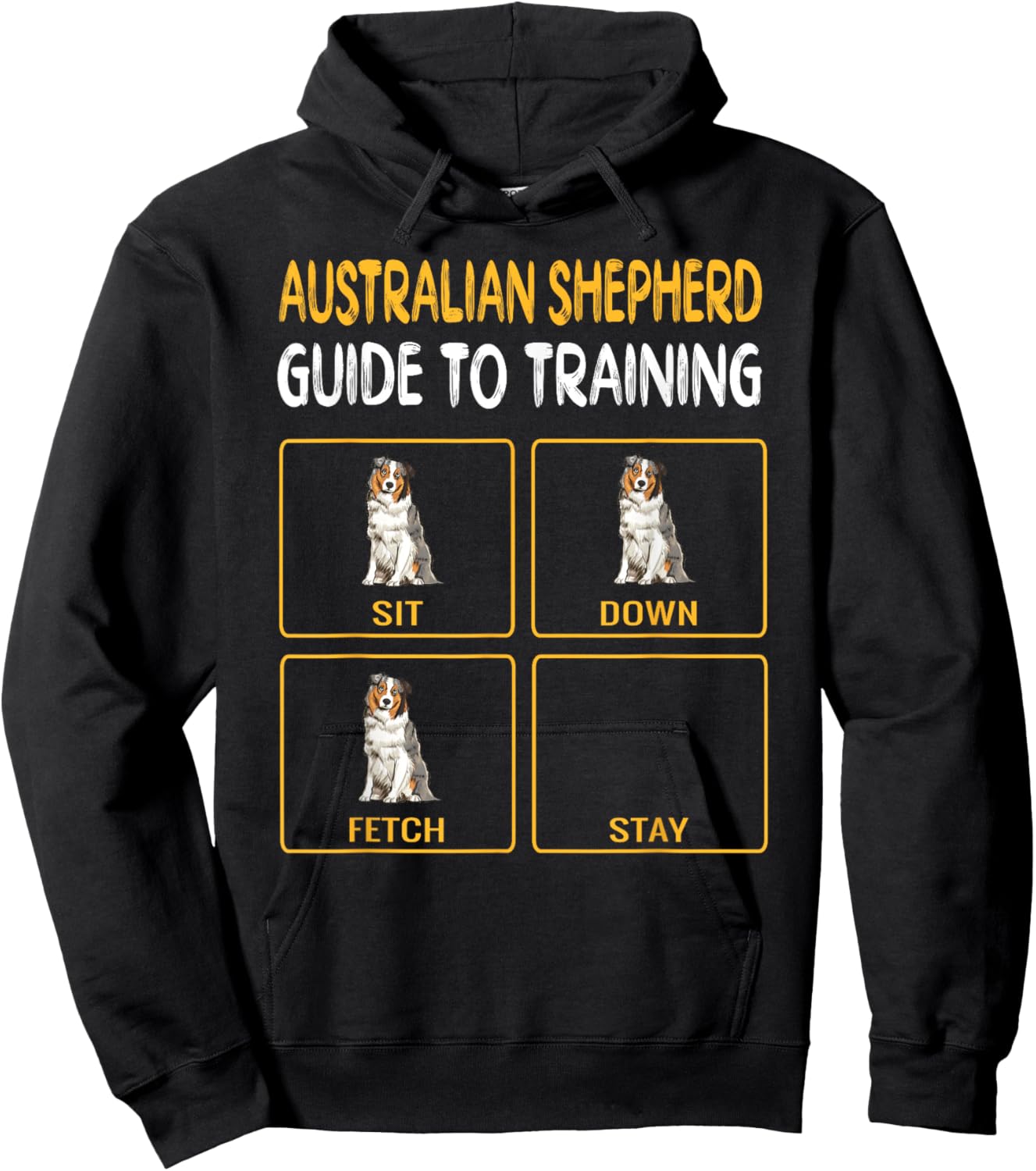 Training Dogs Funny Australian Shepherd Hoodie - Hoodie | Black