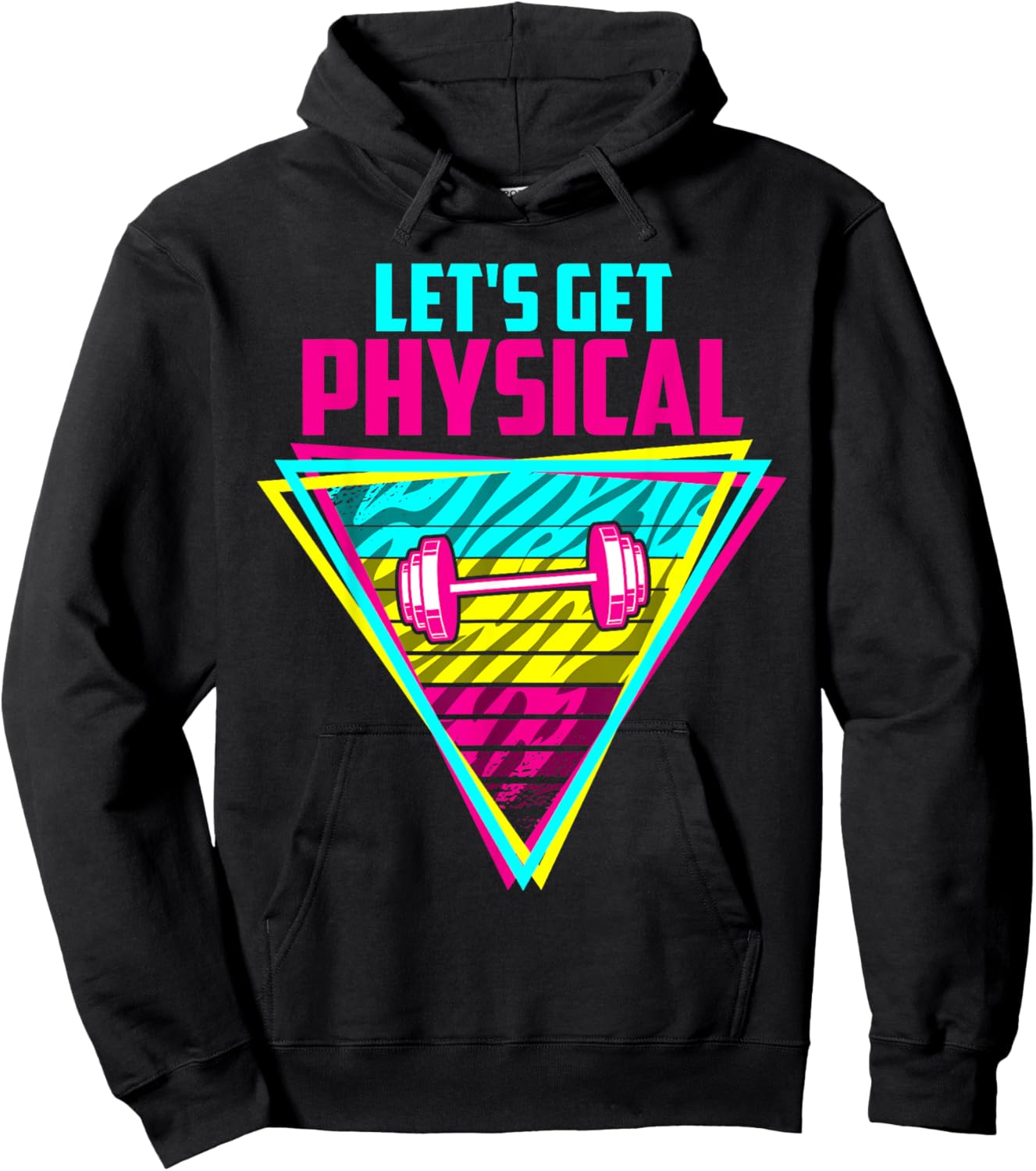 Lets Get Physical - Gym Fitness 80's Workout Hoodie - Hoodie | Black