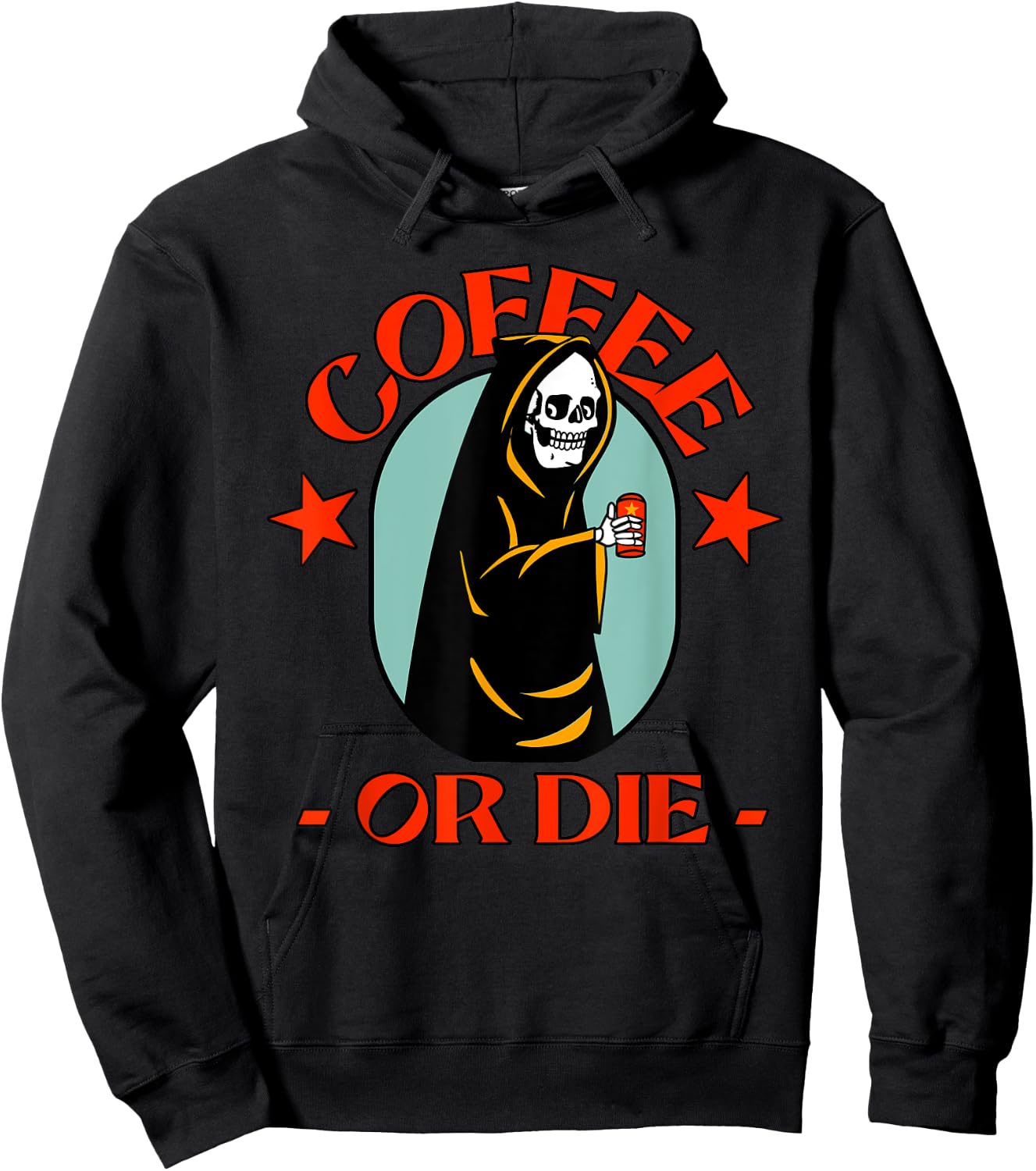 Funny COFFEE or DIE Scary Halloween Hoodie - Hoodie | Black