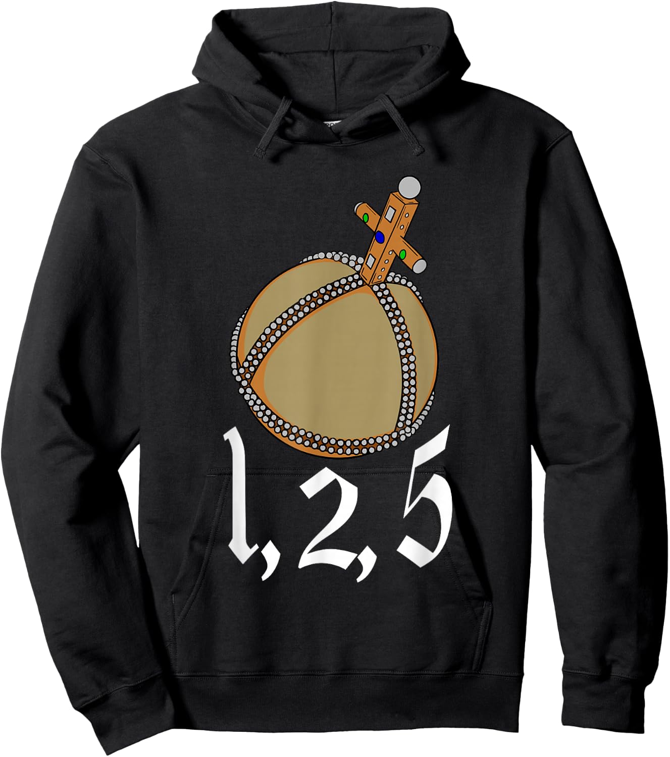 Meta Cortex The Holy Hand Grenade of Antioch - 1,2,5 Quote -Adults Black Cotton 60% Polyester 40% Short Sleeve Classic Fit Collarless Modern Hoodie - Hoodie | Black