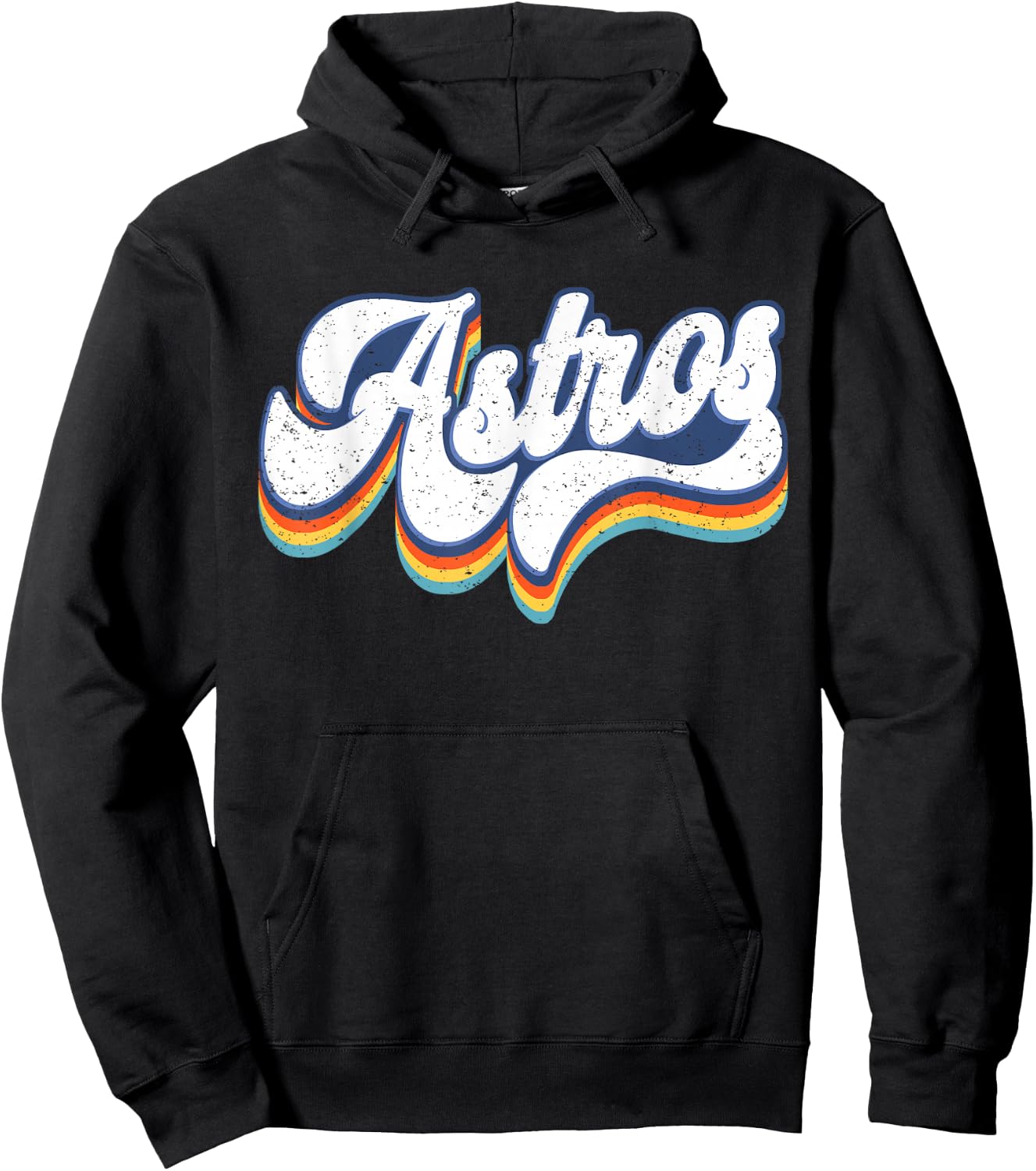 Vintage Astros Retro Style 70s 80s First Name Hoodie - Hoodie | Black