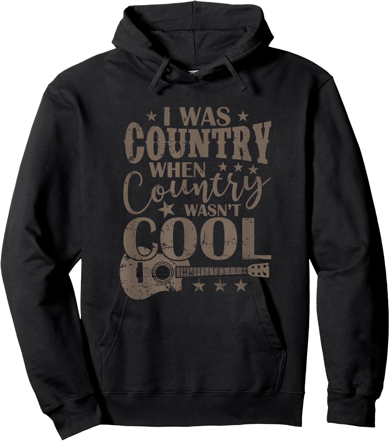 I was Country When Country Wasn't Cool USA Hoodie - Hoodie | Black