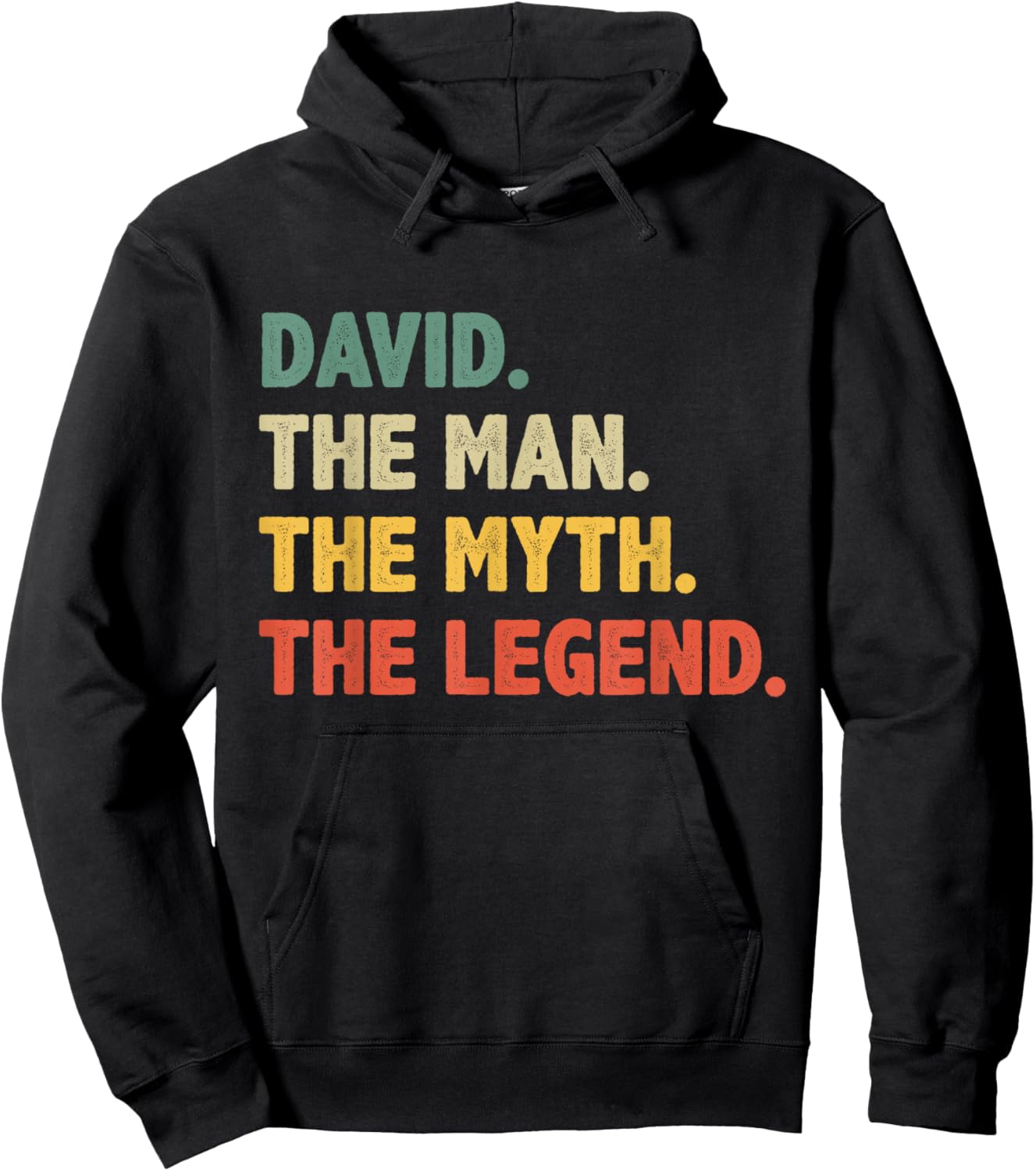 David The Man The Myth The Legend - Vintage Gift David Hoodie - Hoodie | Black